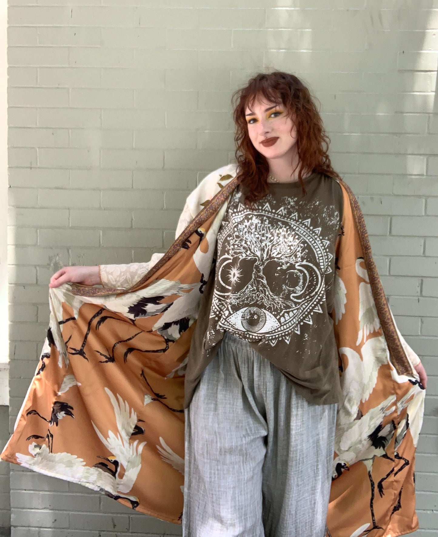 My Beauty Reversible Belted Kimono Jacket - La De Da