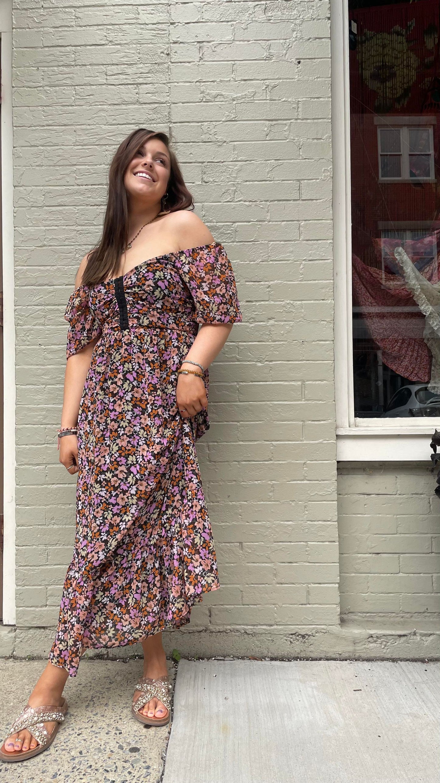 Floral Sedona Midi Dress - La De Da