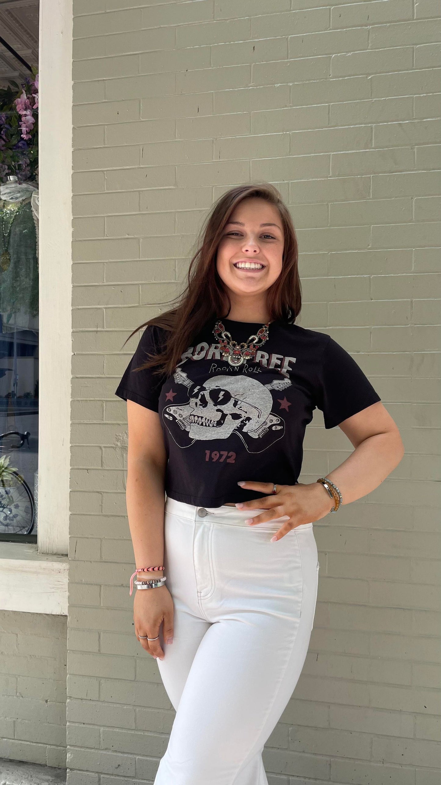 Born Free Rock n' Roll Crop Tee - La De Da