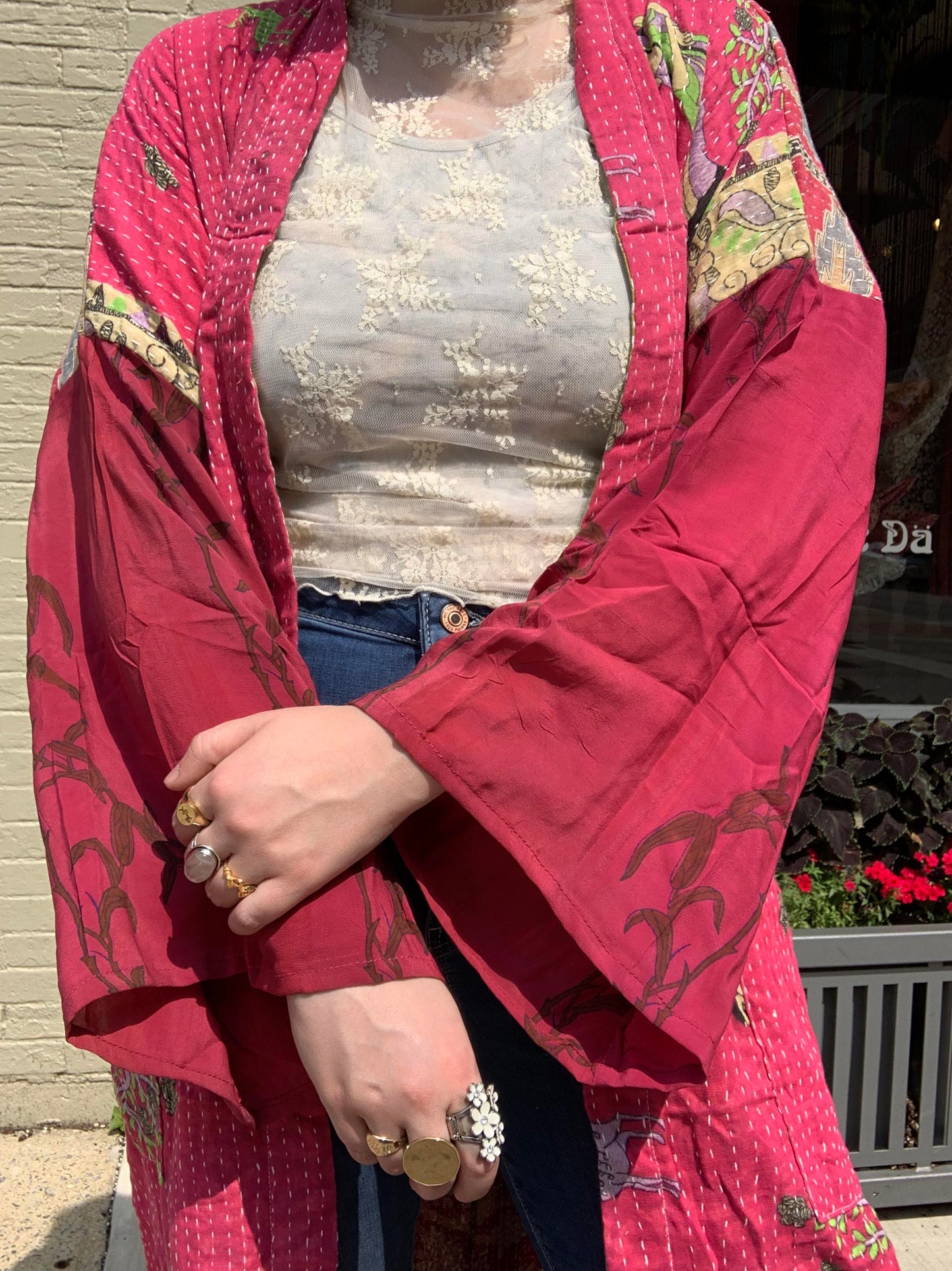 Red Currant Majestic Kimono - La De Da