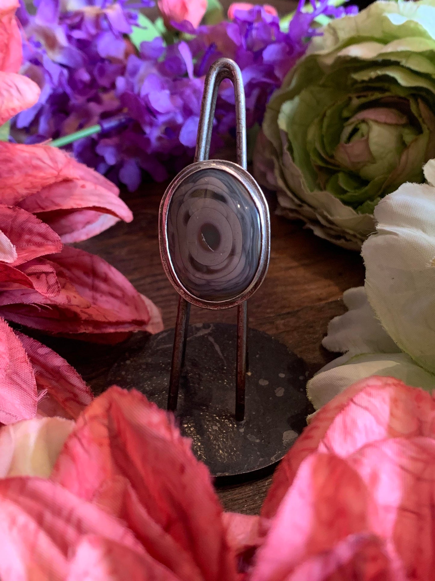 Oval Jasper Fine Silver Ring* - La De Da