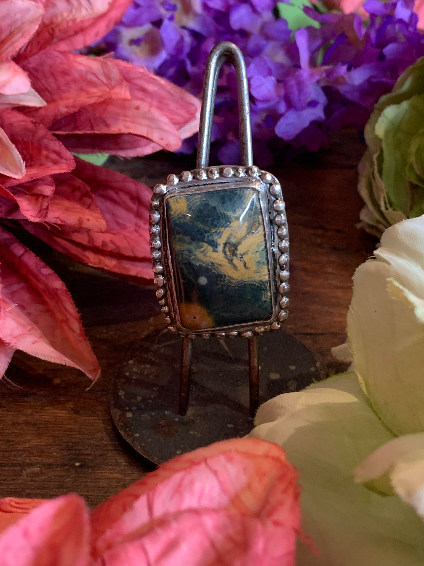 Ocean Jasper Fine Silver Ring* - La De Da