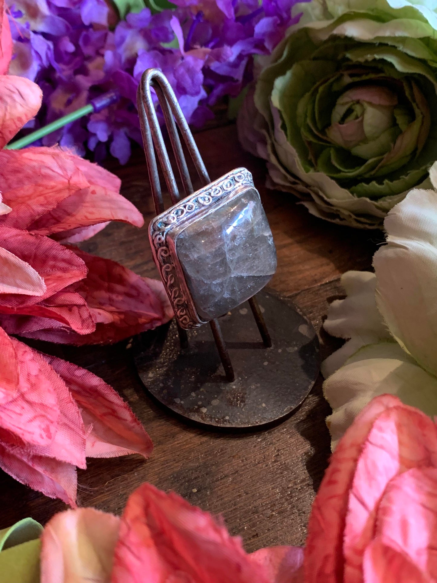 Purple Labradorite Fine Silver Ring* - La De Da