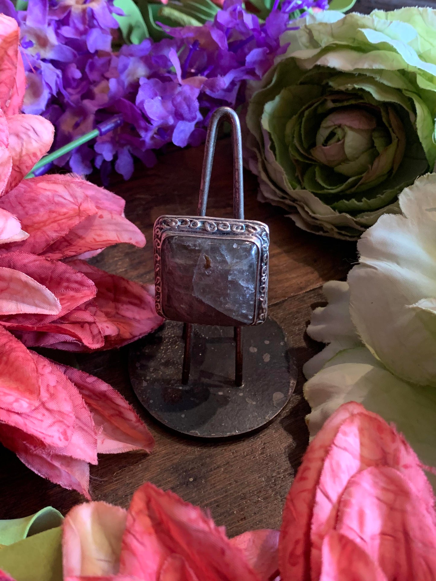 Purple Labradorite Fine Silver Ring* - La De Da