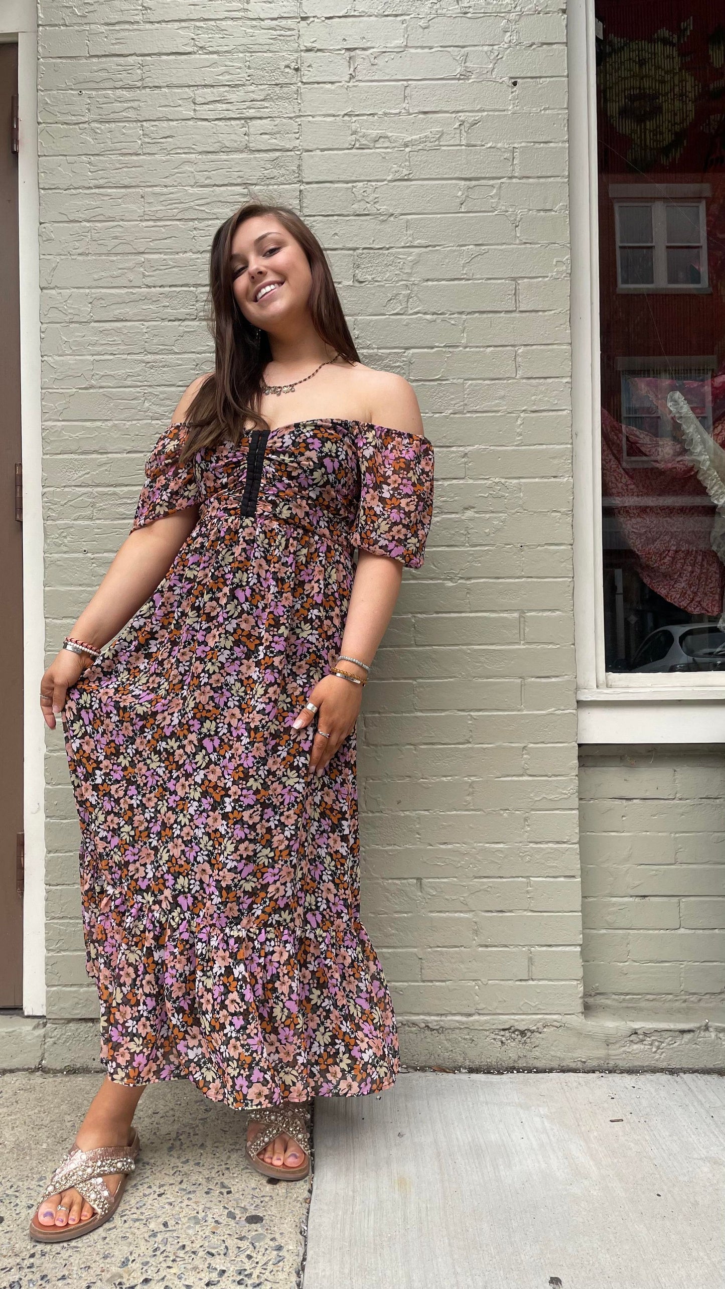 Floral Sedona Midi Dress - La De Da
