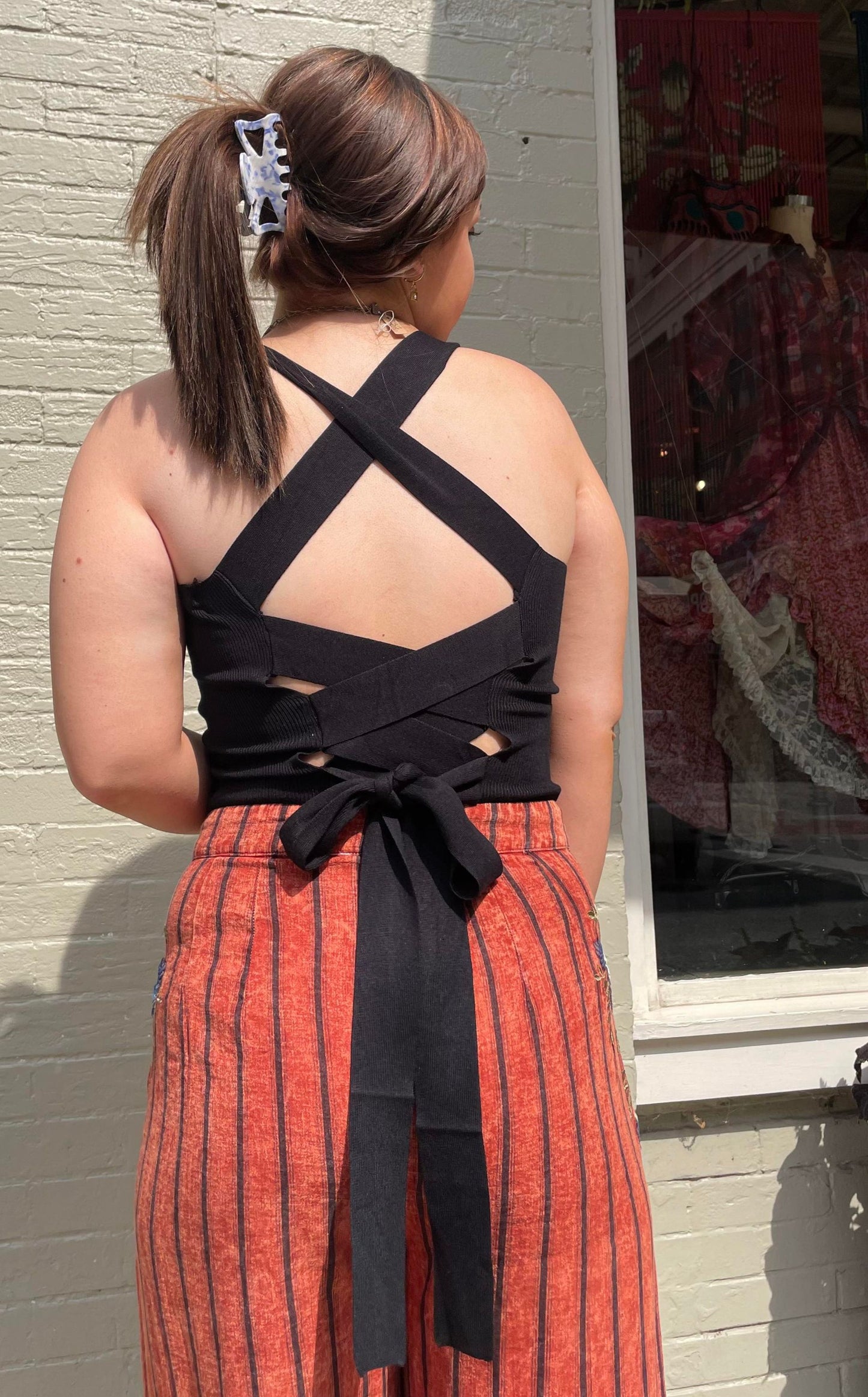 Criss Cross Cropped Tank - La De Da