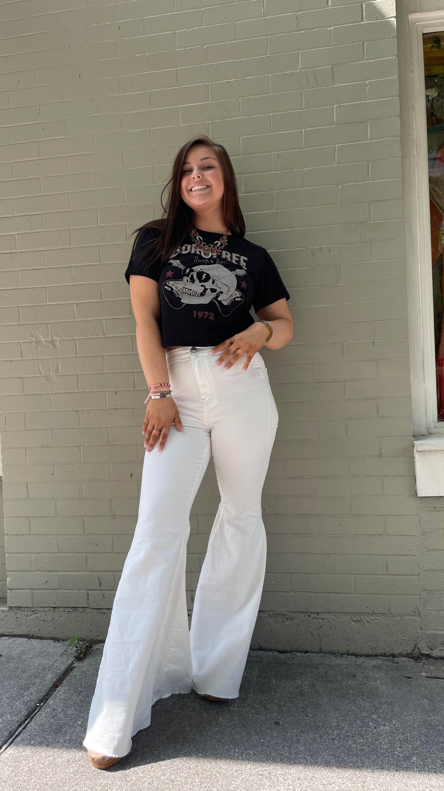 Born Free Rock n' Roll Crop Tee - La De Da