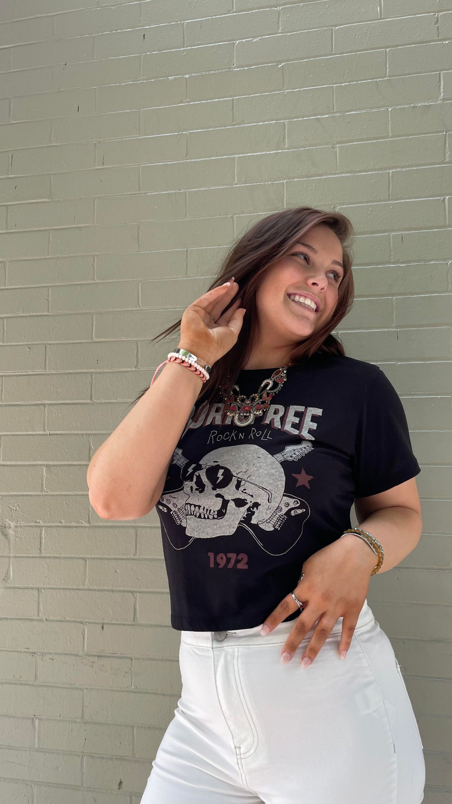 Born Free Rock n' Roll Crop Tee - La De Da
