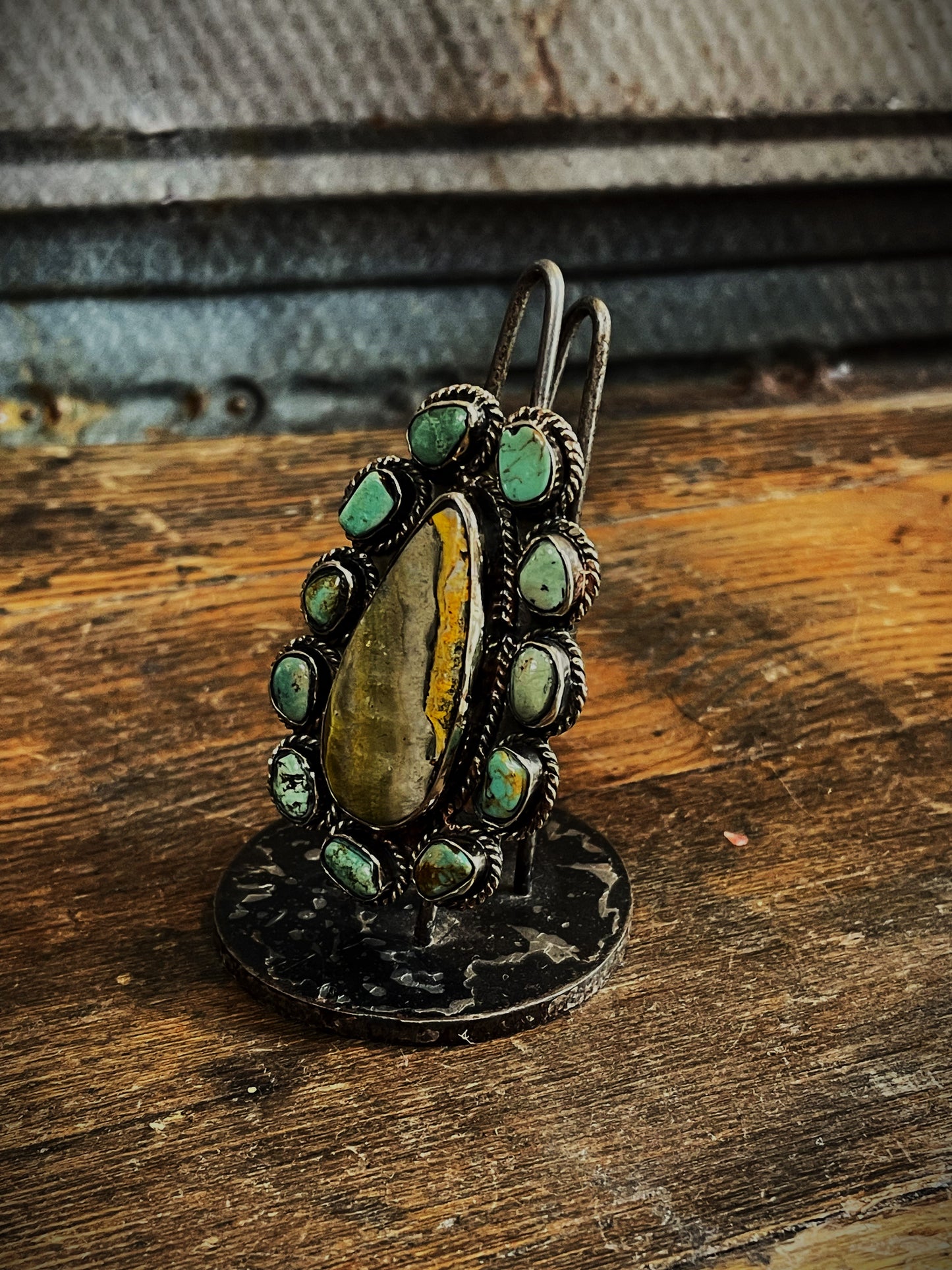 Bumble Bee Jasper & Turqouise OOAK Ring - La De Da