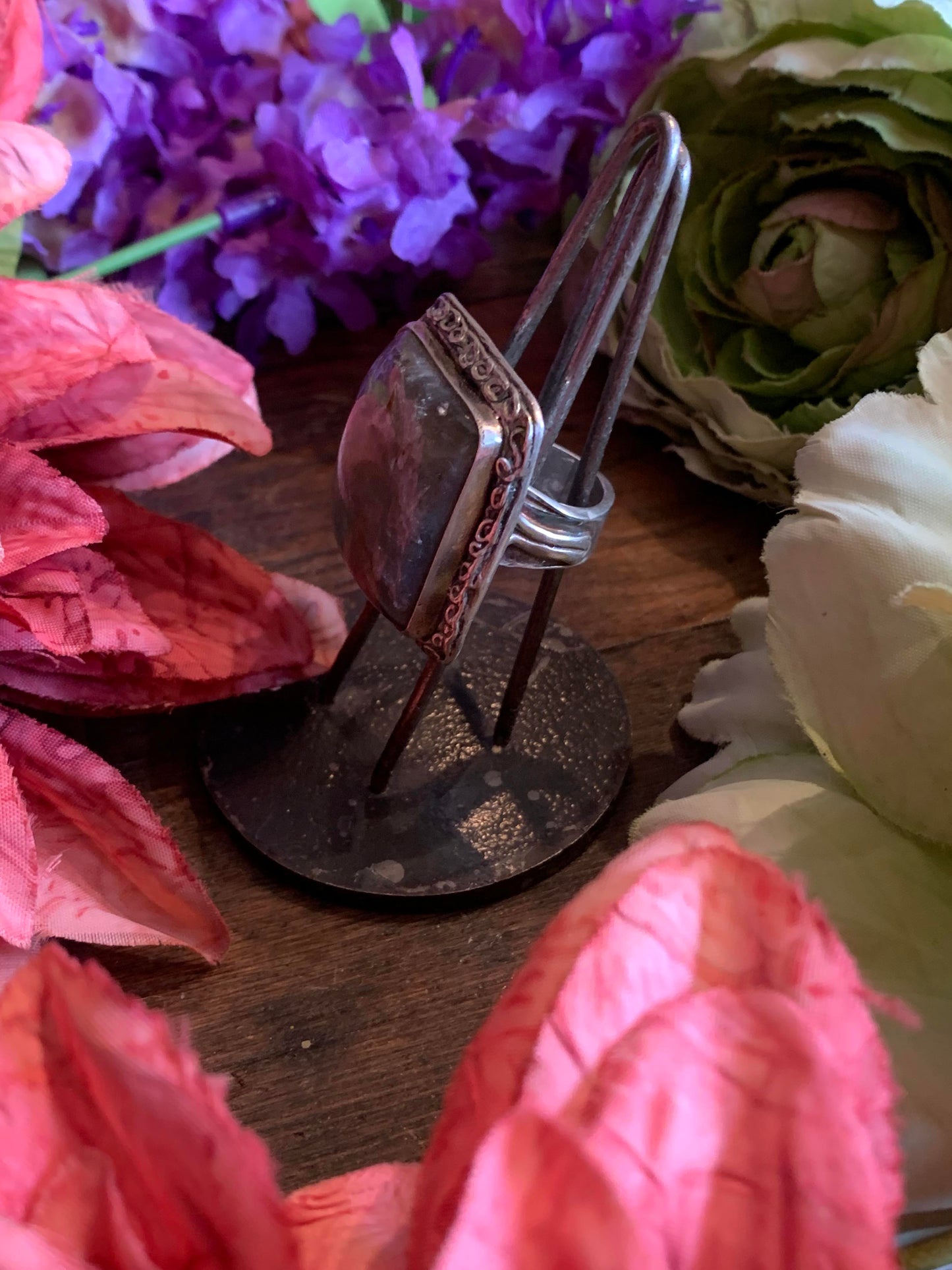 Purple Labradorite Fine Silver Ring* - La De Da
