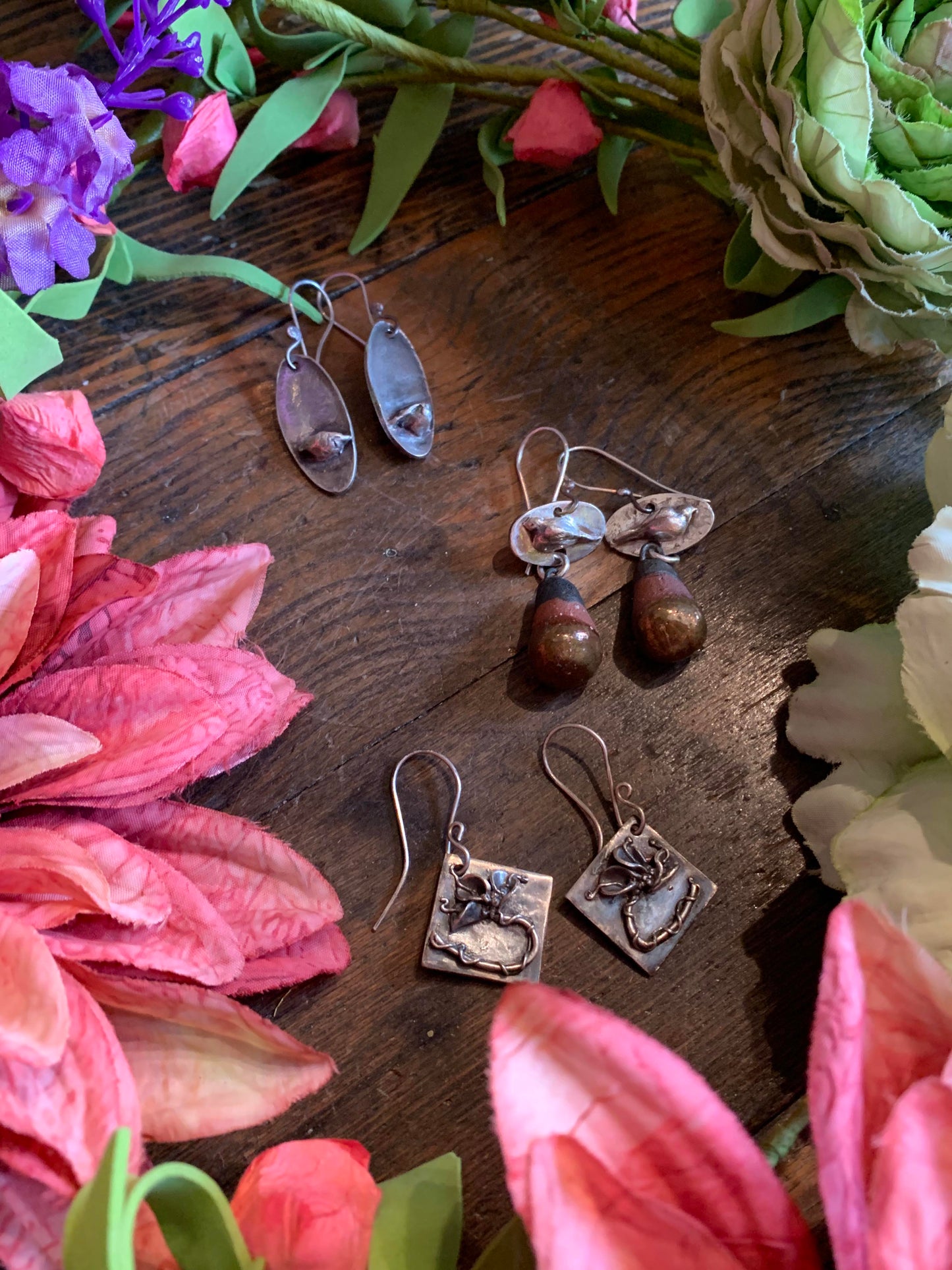 Fine Silver Floral Earrings* - La De Da