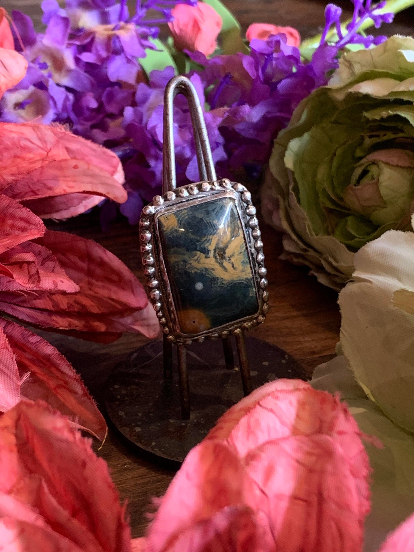 Ocean Jasper Fine Silver Ring* - La De Da