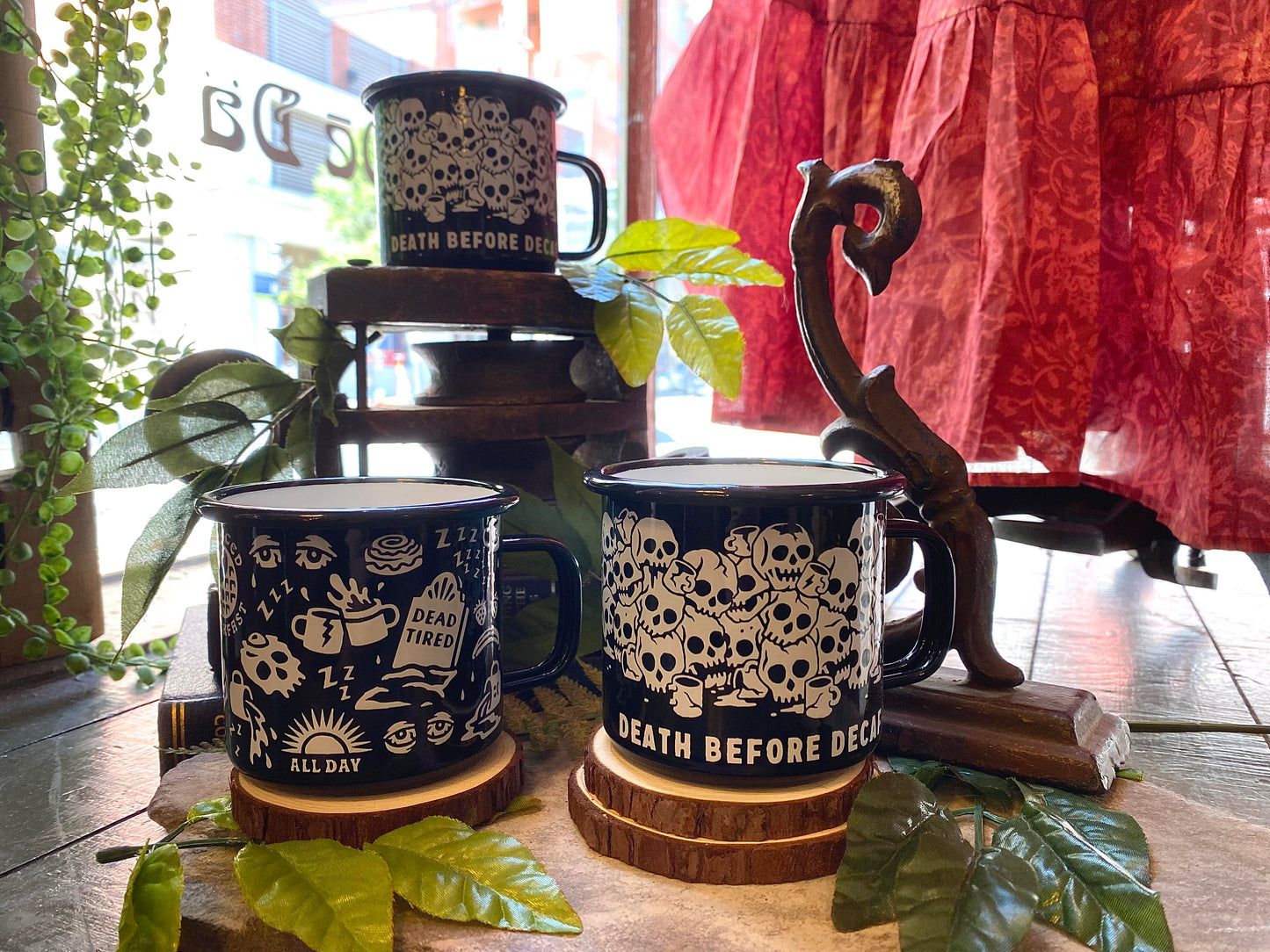 Dead Tired Enamel Mug - La De Da