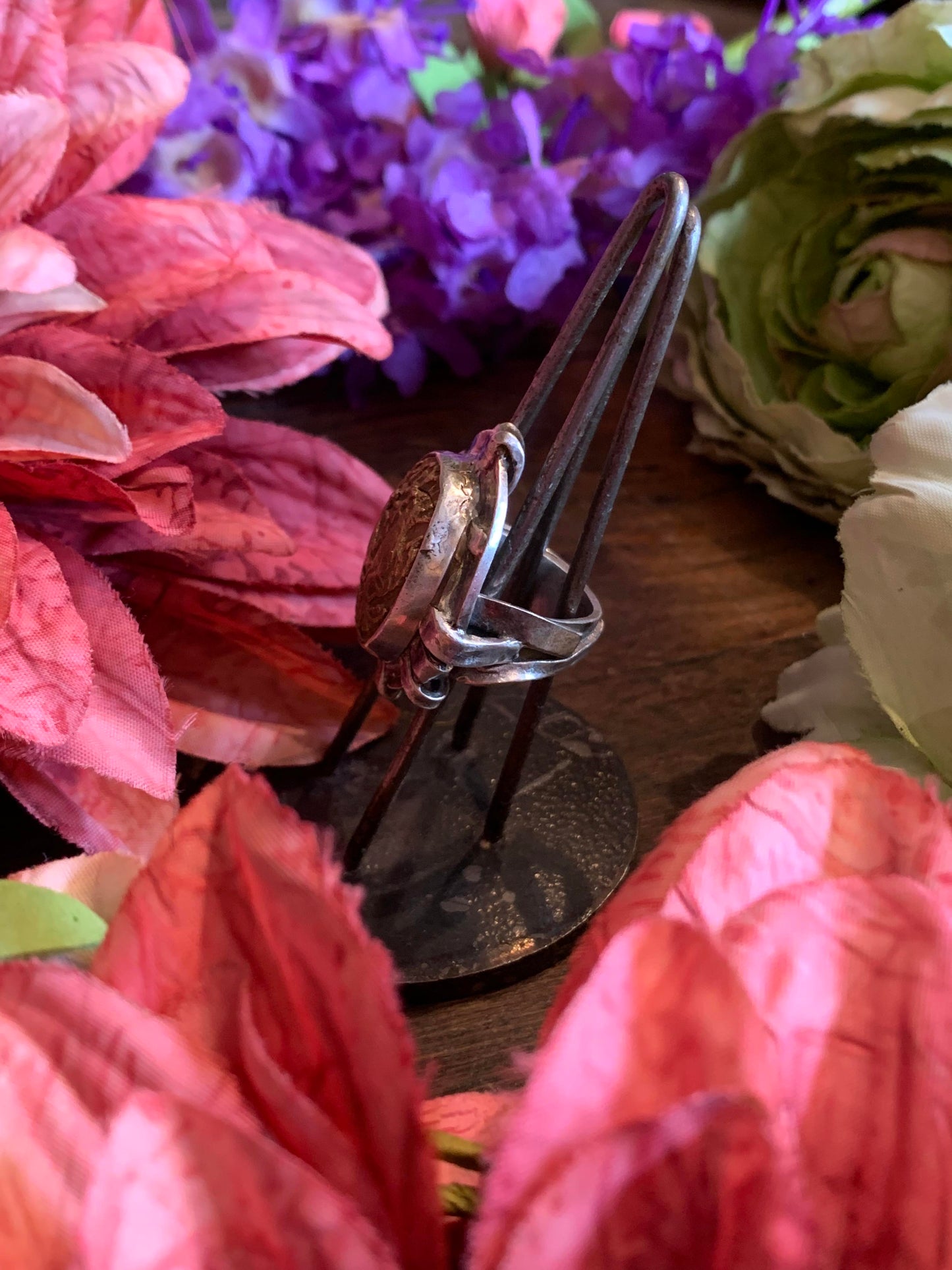 Bronze Birds Fine Silver Artisan Ring* - La De Da