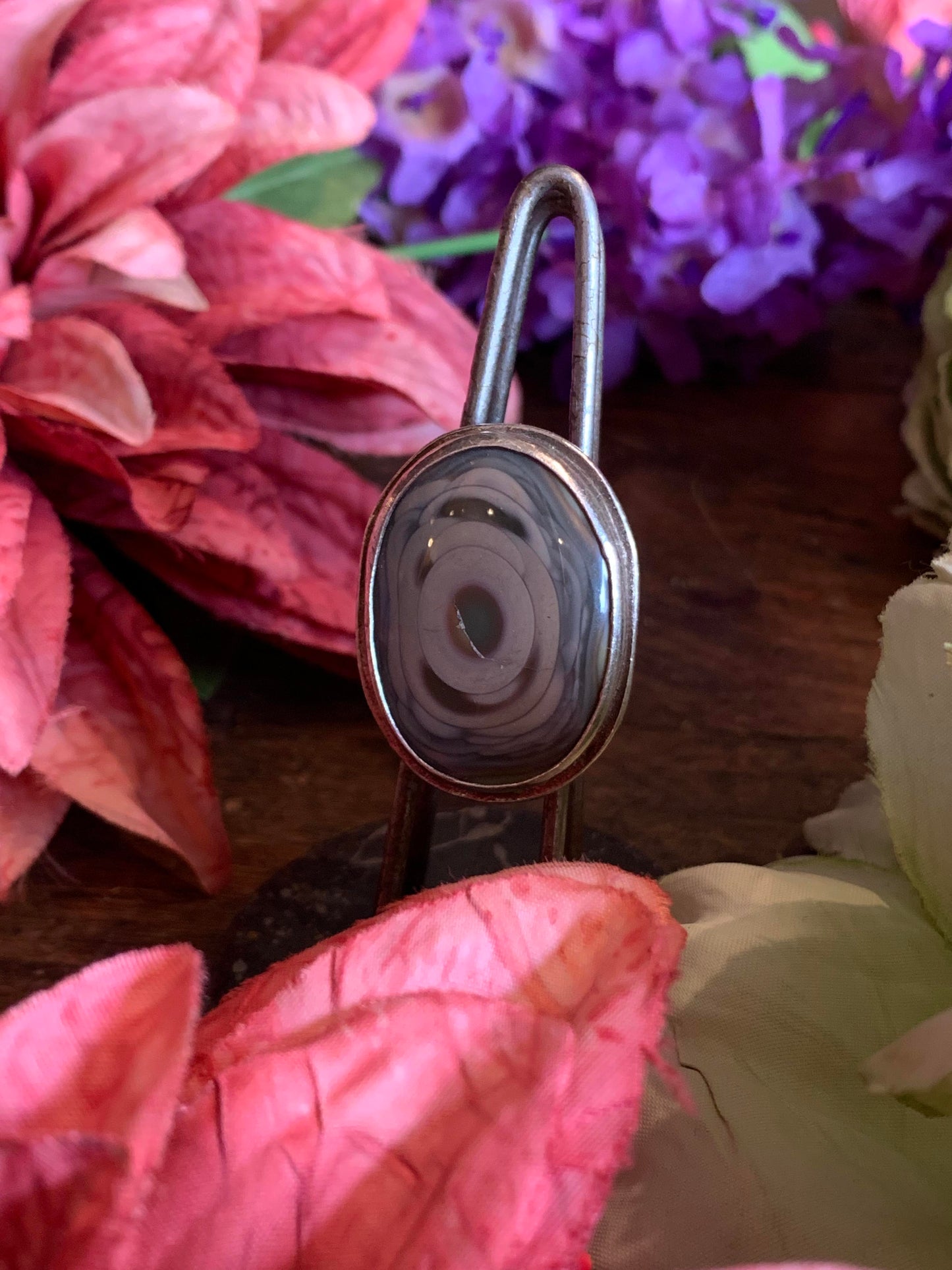 Oval Jasper Fine Silver Ring* - La De Da