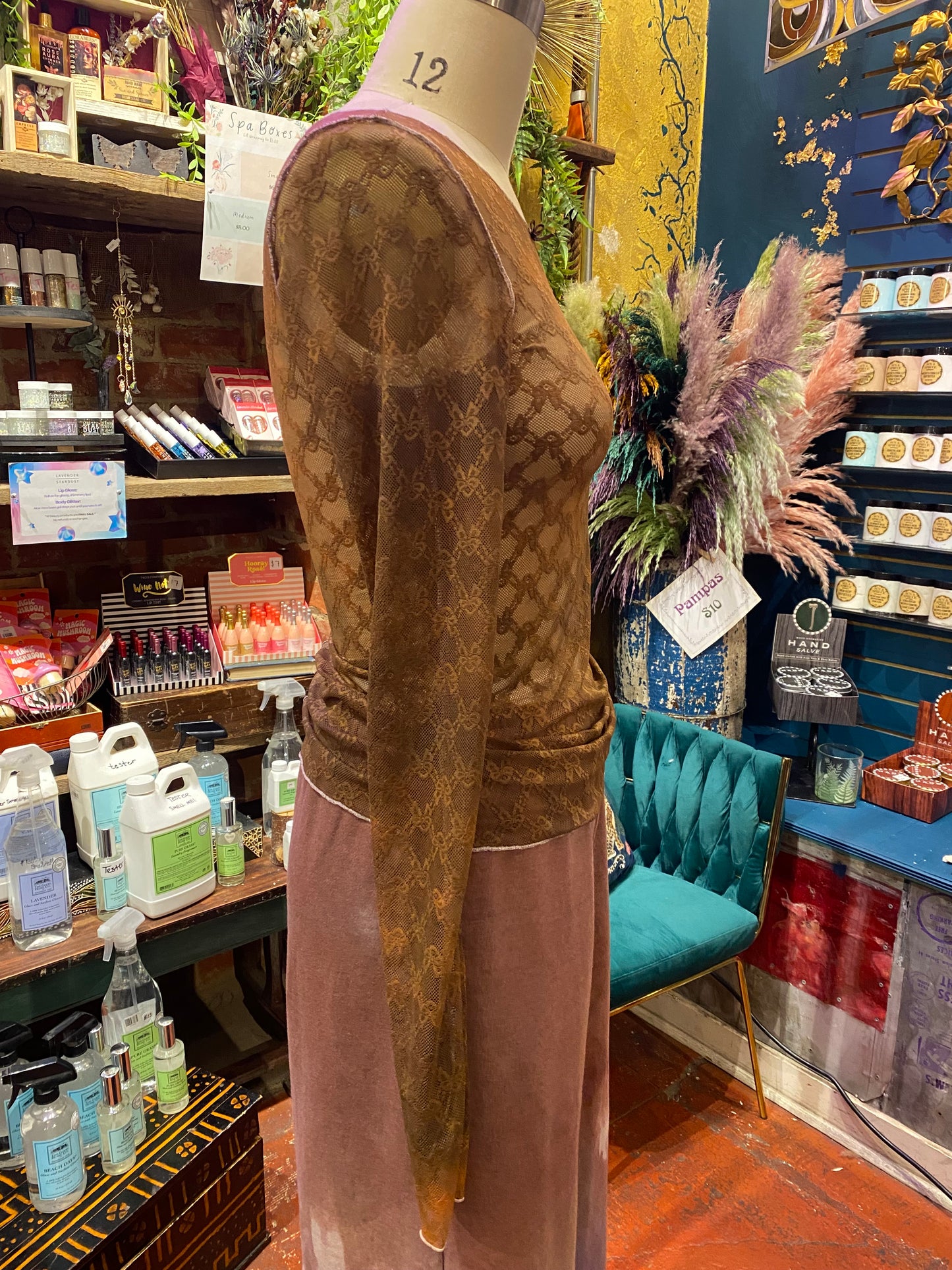 Custom Dyed Long Sleeve Lace - Fall