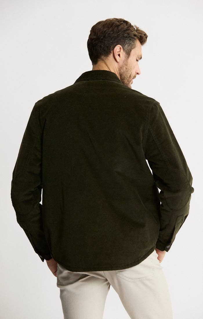 Concord Sherpa Lined Corduroy Shirt Jacket - Olive