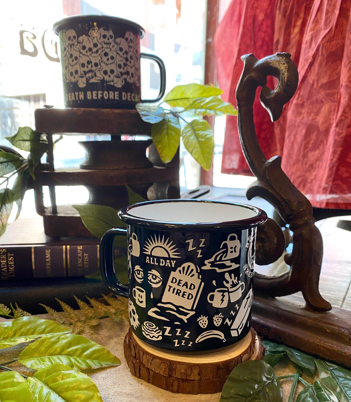 Dead Tired Enamel Mug - La De Da