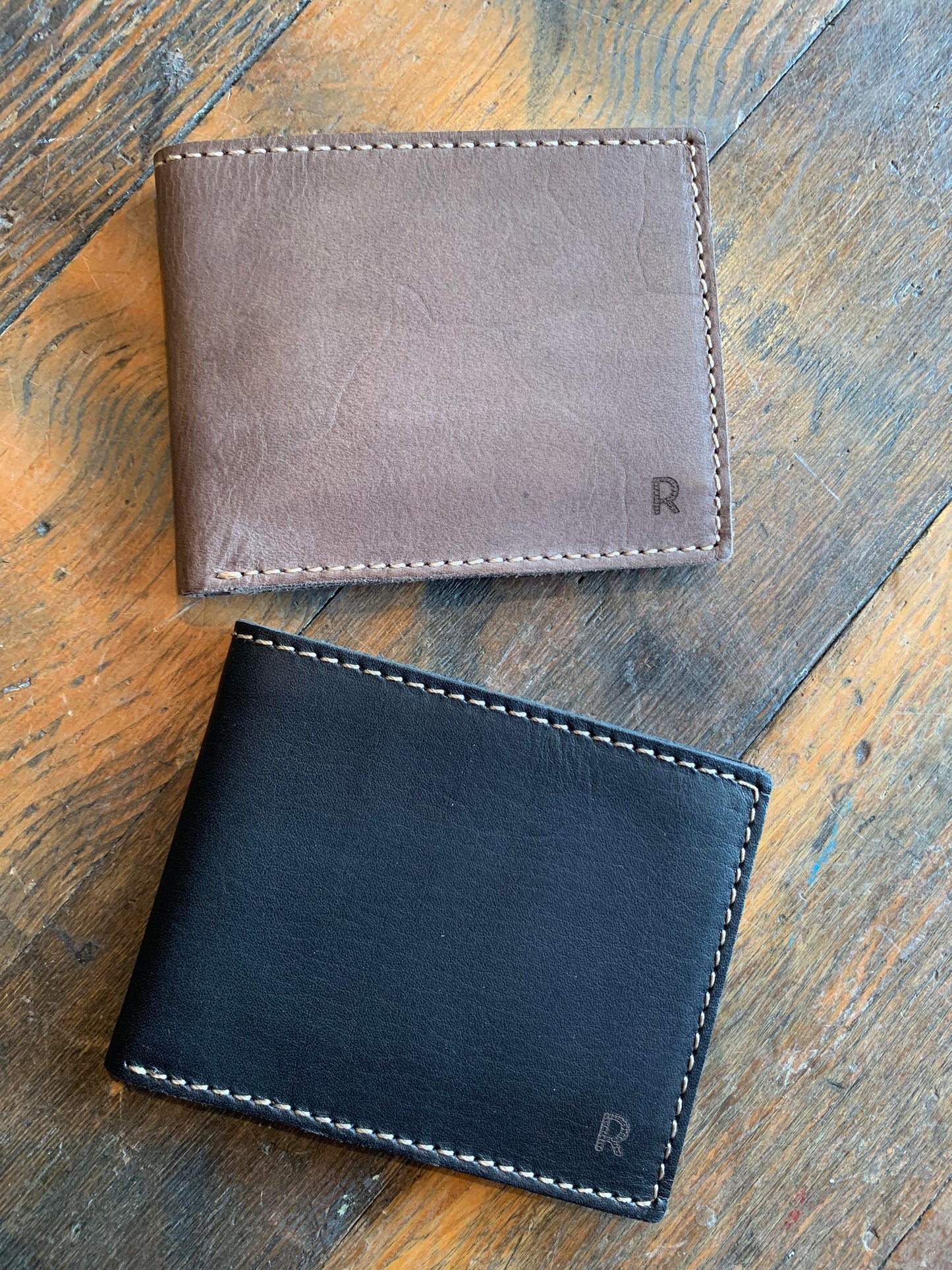 Grey/Brown Jenson Bi-Fold Wallet - La De Da