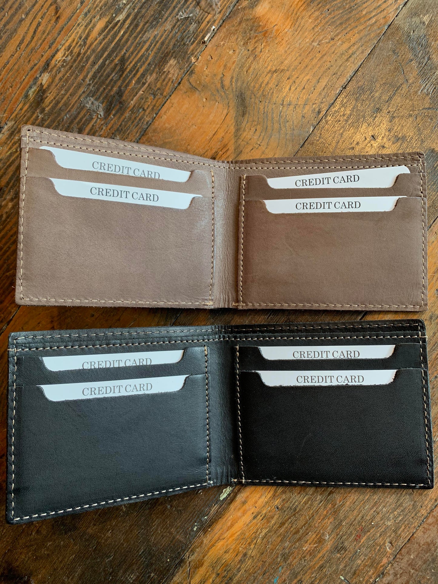 Grey/Brown Jenson Bi-Fold Wallet - La De Da