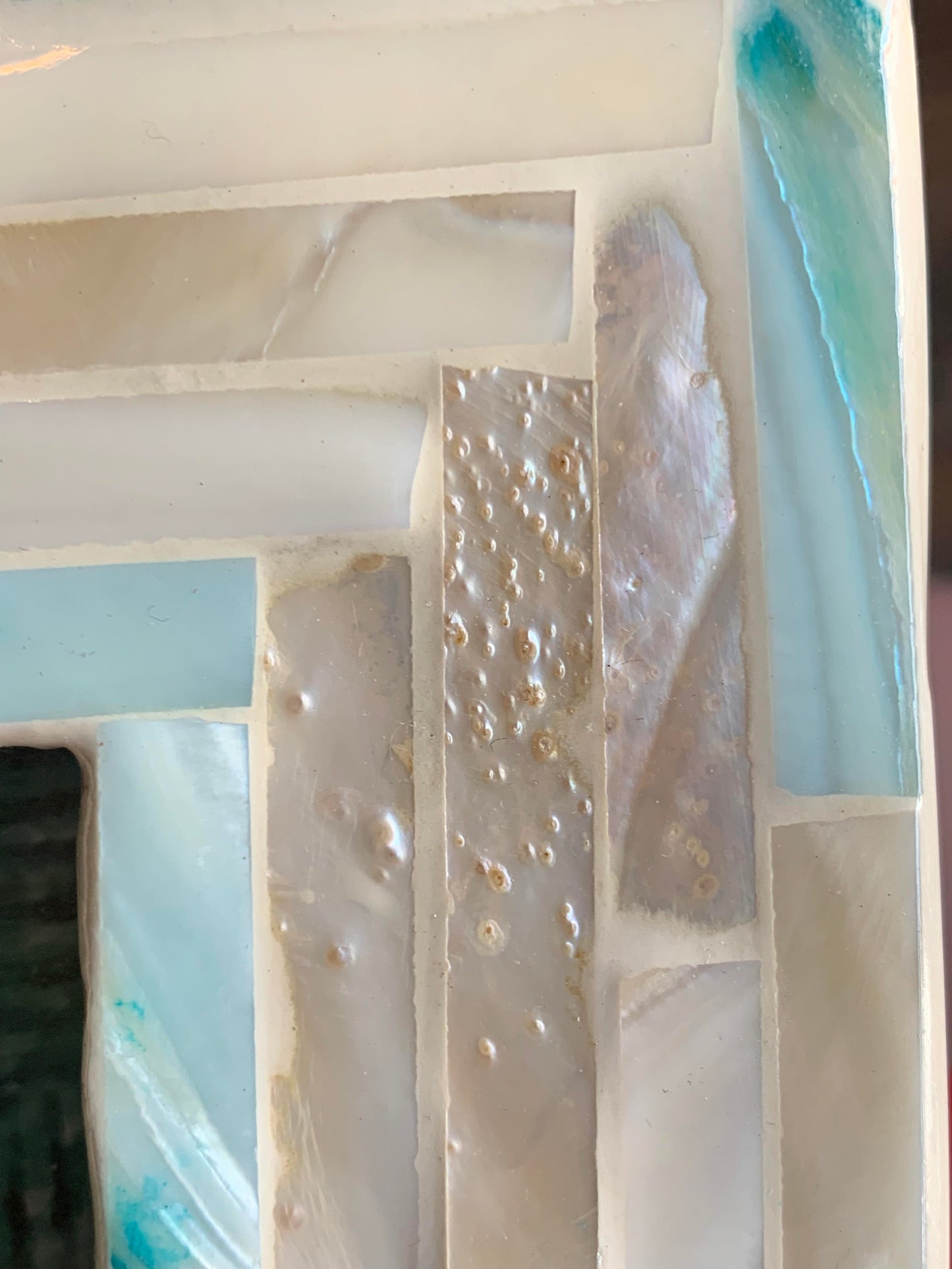 Shimmering Blues Mother of Pearl Photo Frame 4x6 - La De Da
