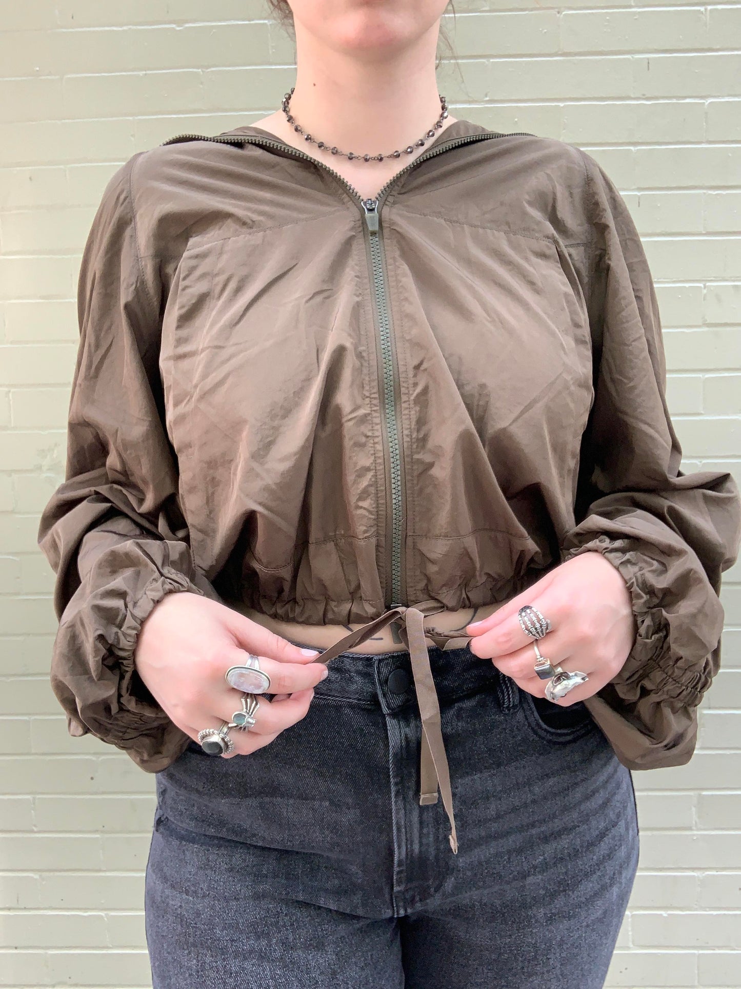 Dark Olive Way Home Packable Rain Jacket - La De Da
