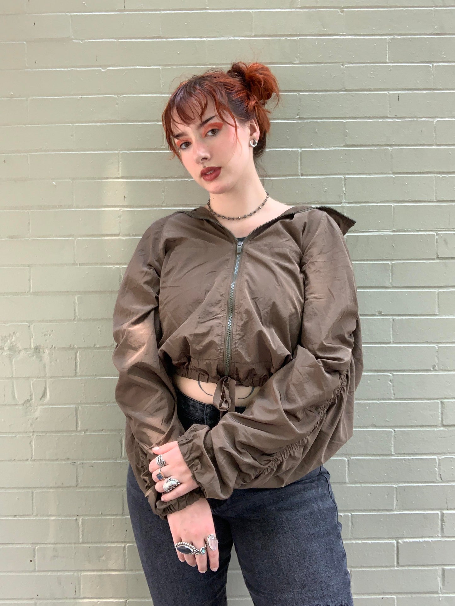 Dark Olive Way Home Packable Rain Jacket - La De Da