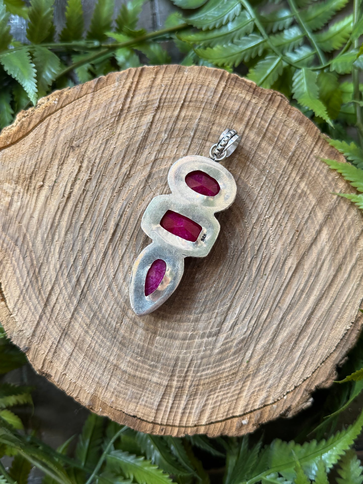 Triple Dyed Ruby Pendant