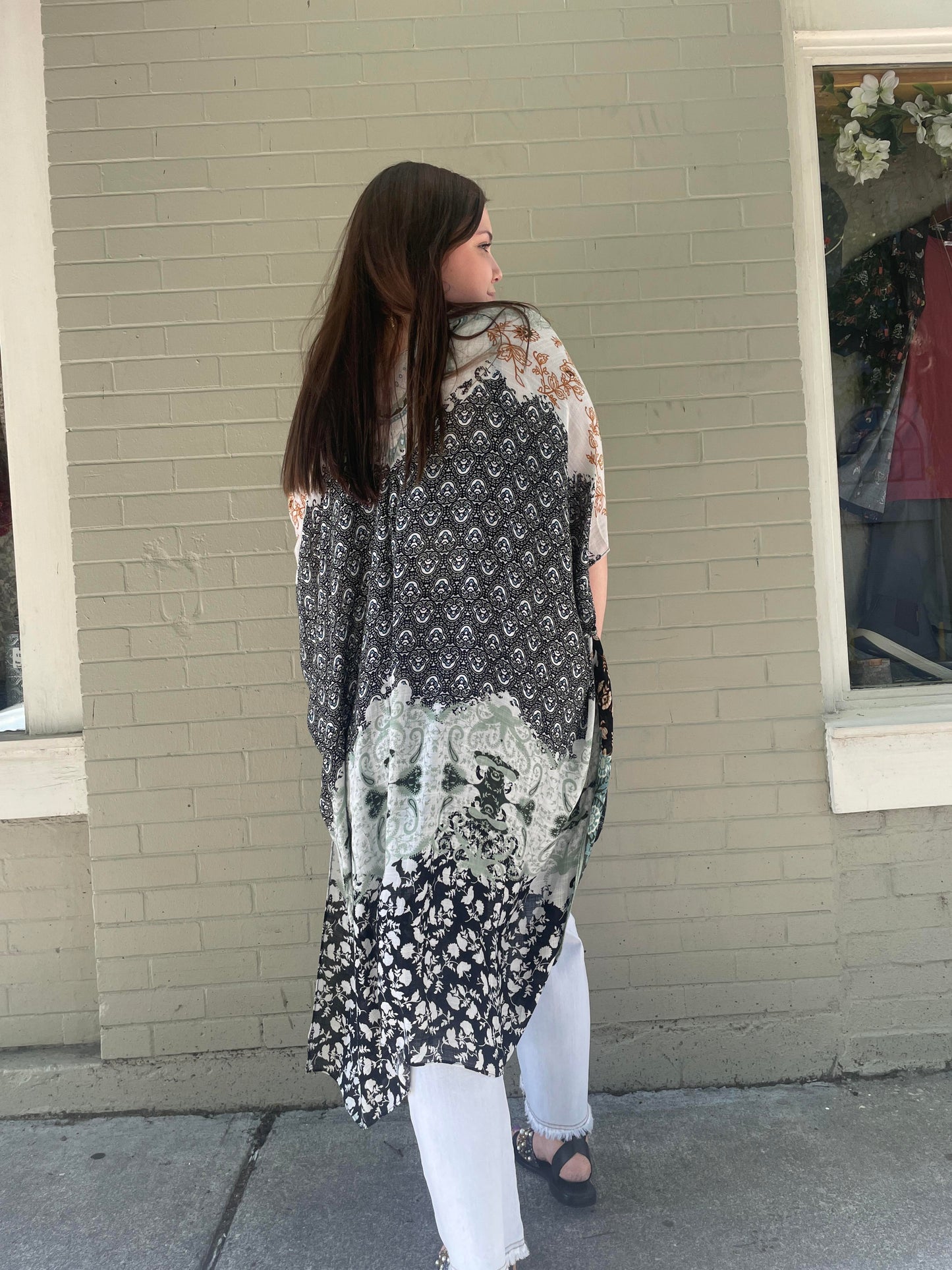 Multi Pattern Open Front Kimono - La De Da