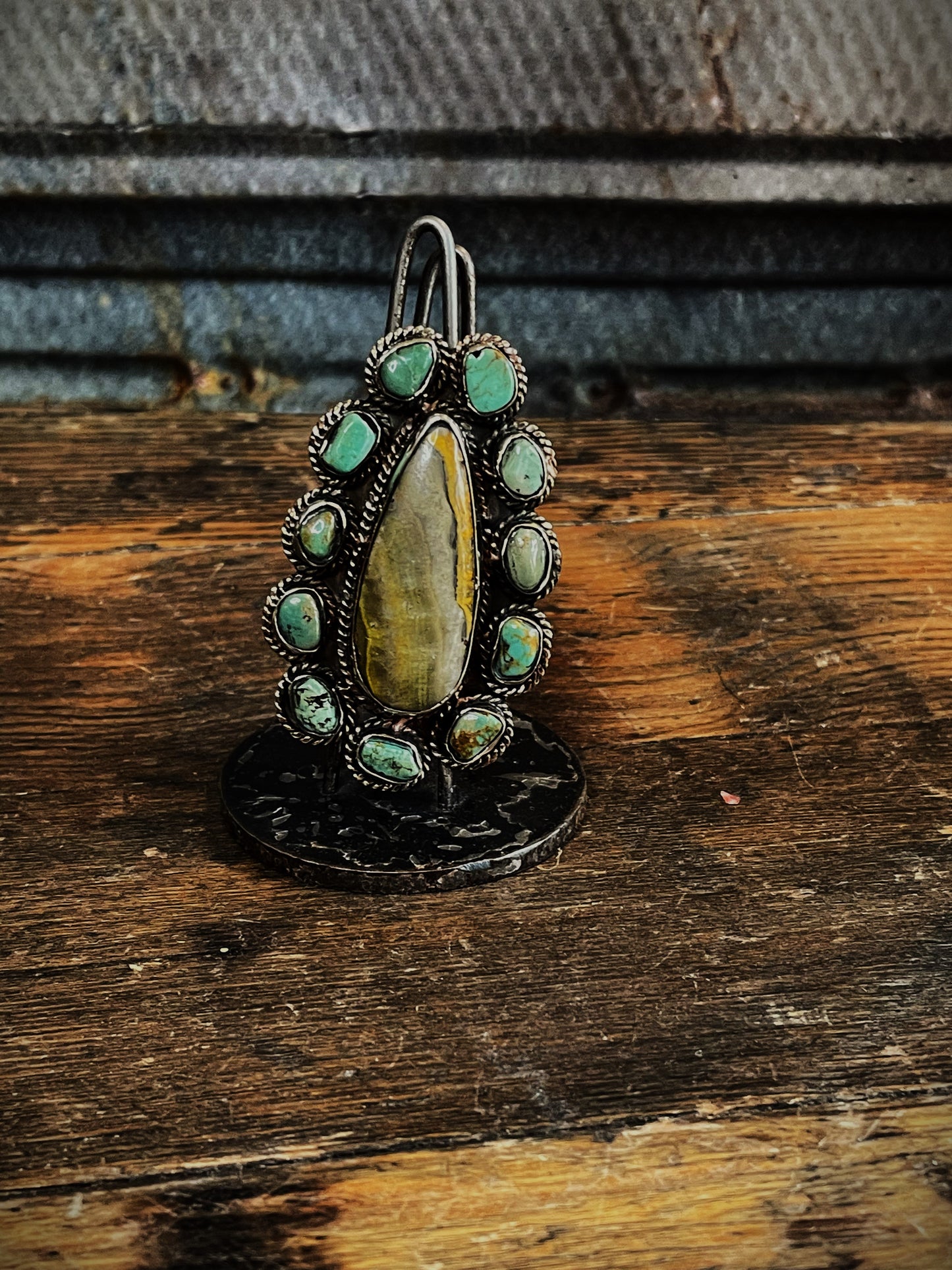 Bumble Bee Jasper & Turqouise OOAK Ring - La De Da