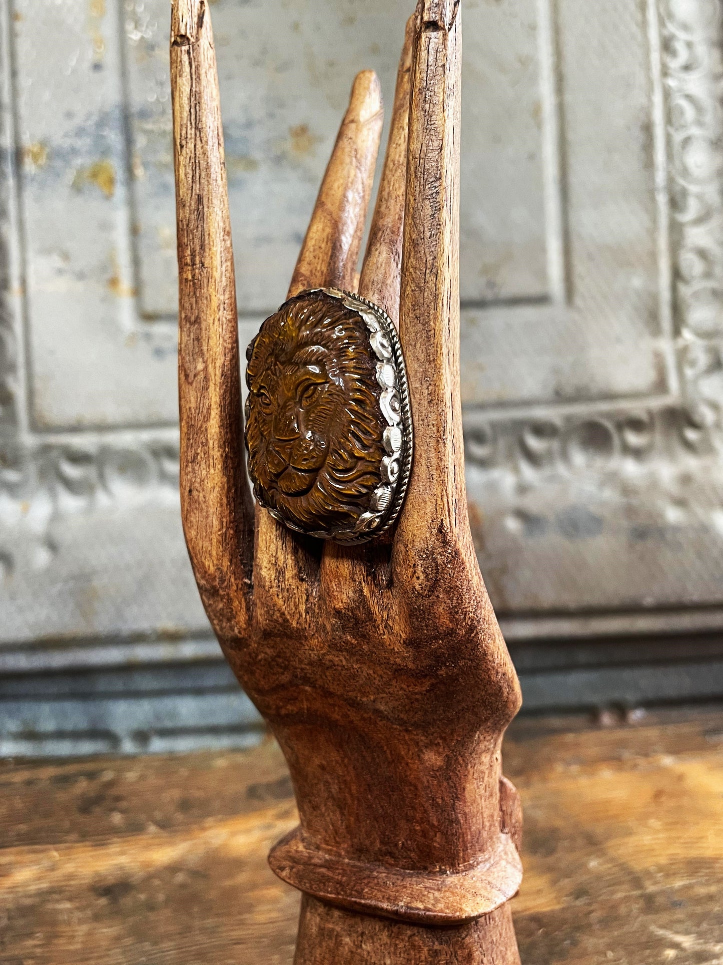 Tigers Eye Lion OOAK Ring - La De Da