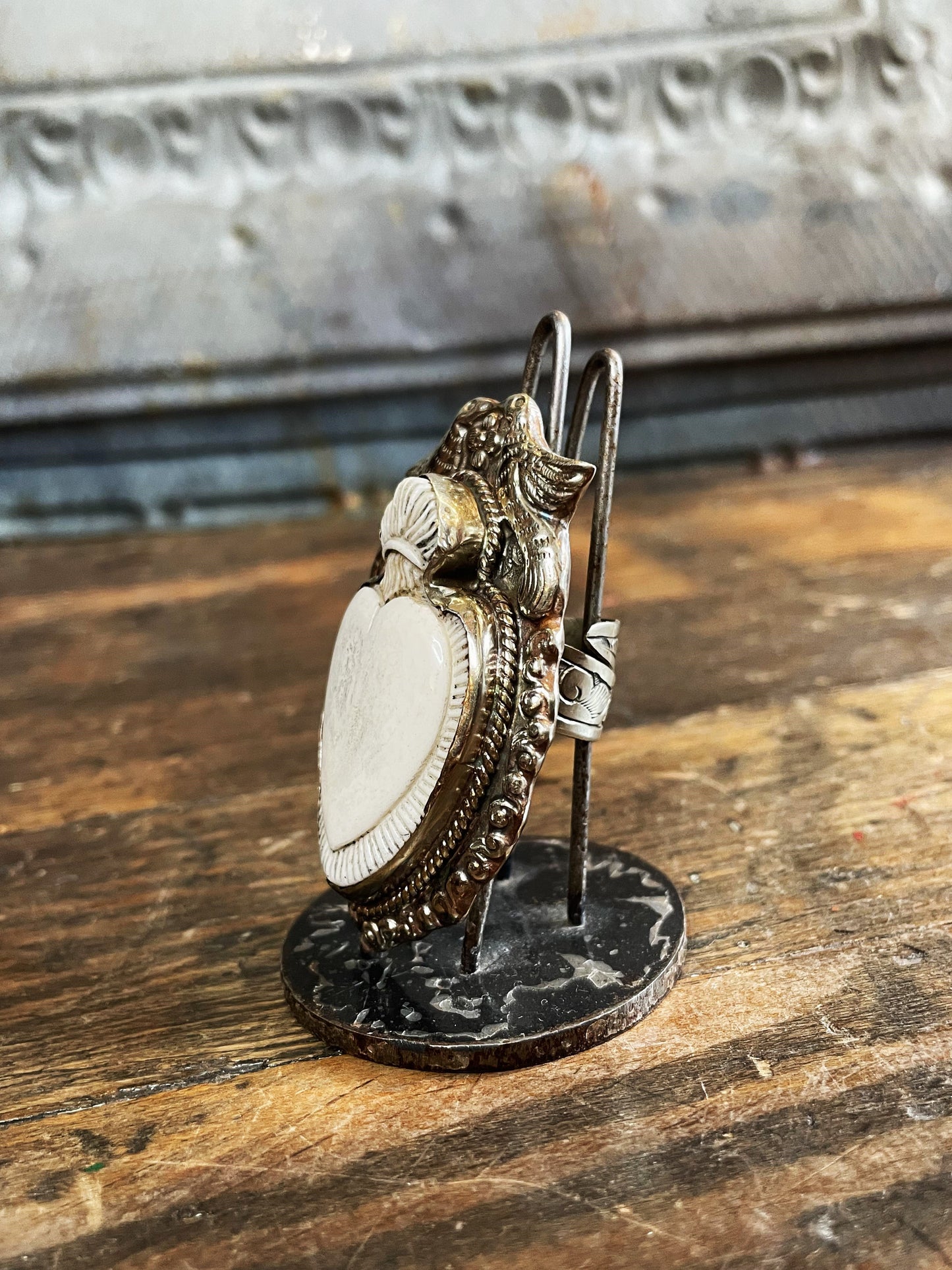 Sacred Heart Bone OOAK Ring - La De Da