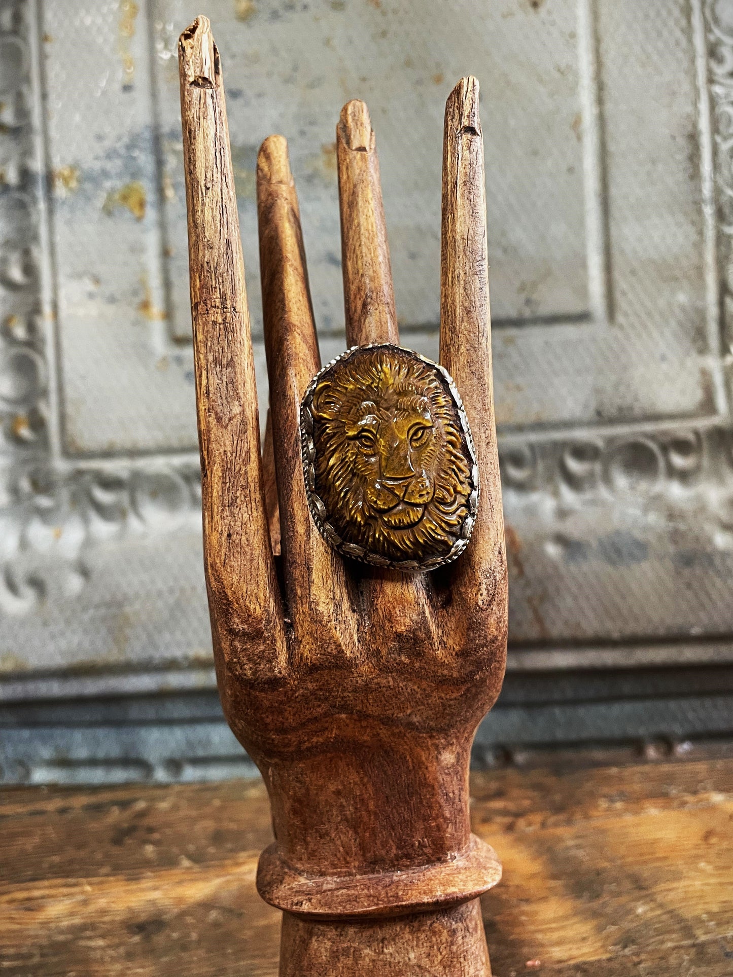 Tigers Eye Lion OOAK Ring - La De Da