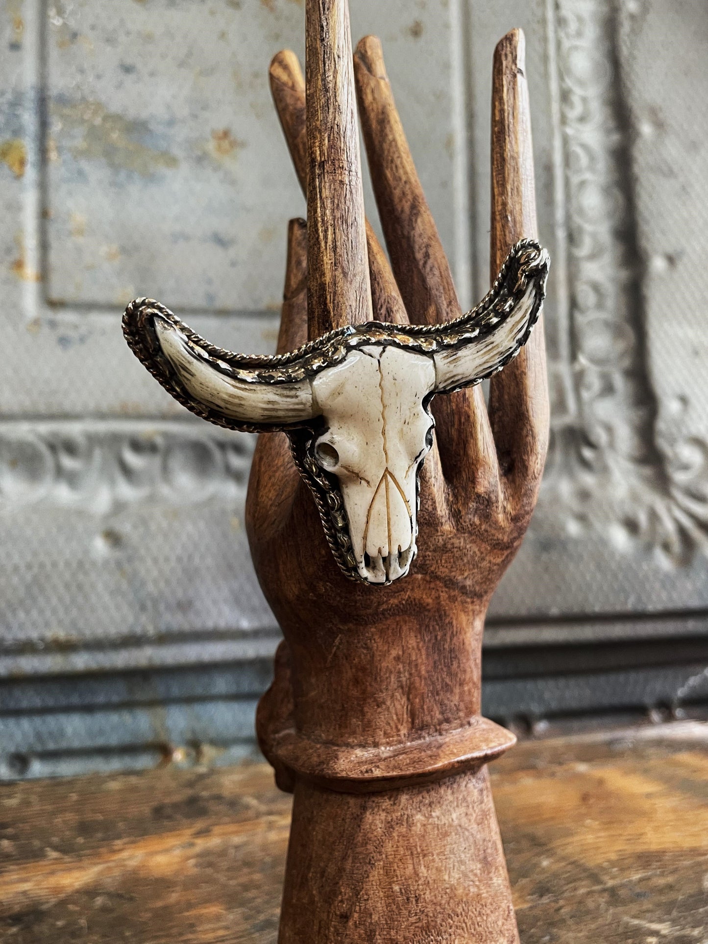 Bone Steer OOAK Ring - La De Da