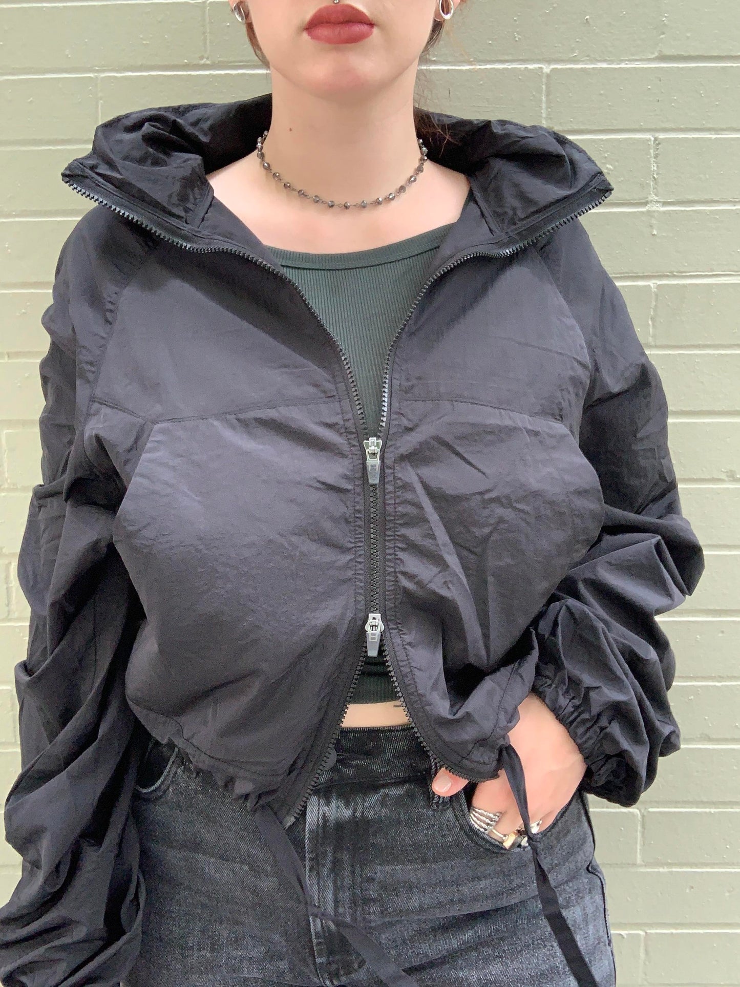 Black Way Home Packable Rain Jacket - La De Da