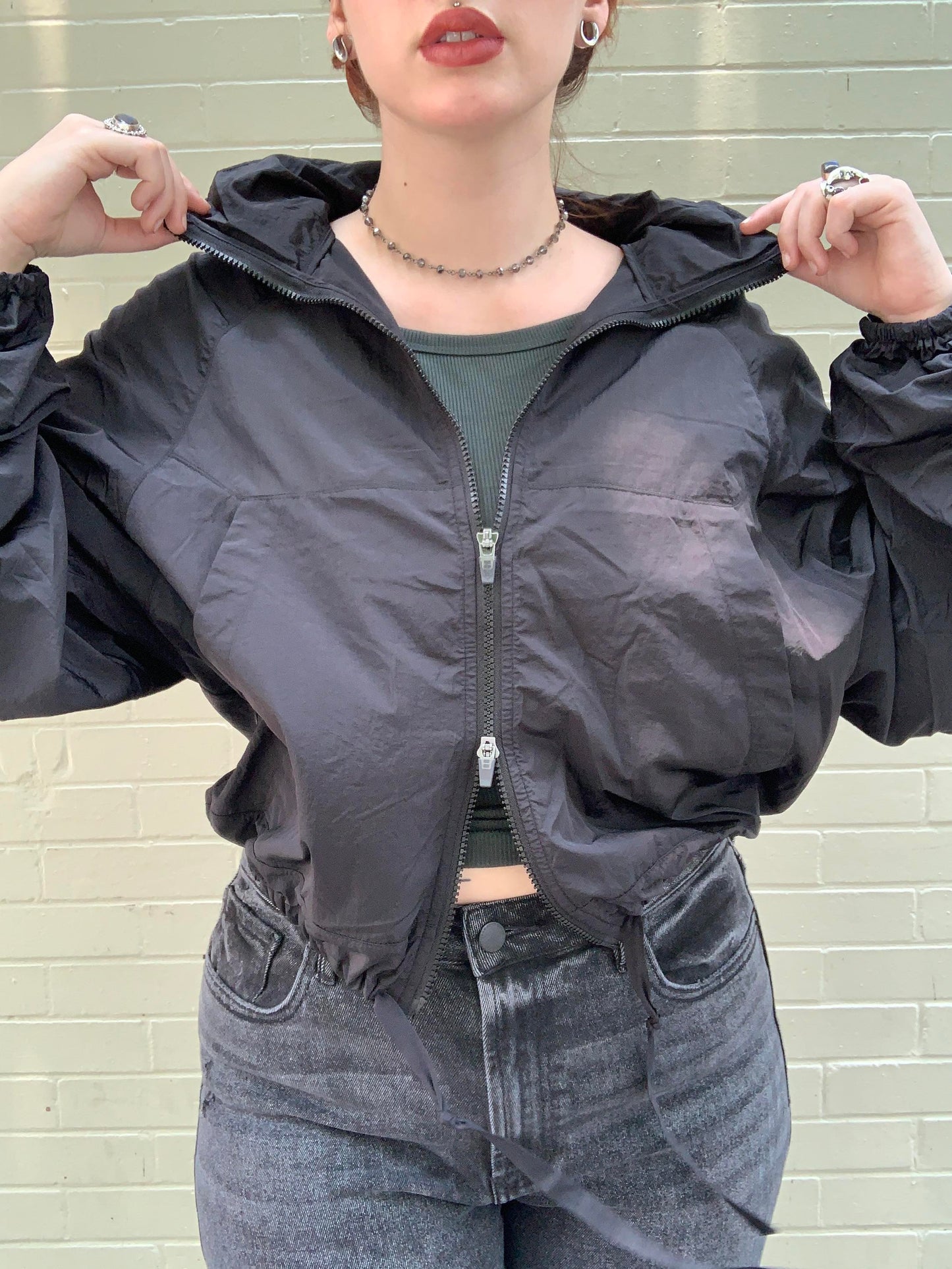 Black Way Home Packable Rain Jacket - La De Da