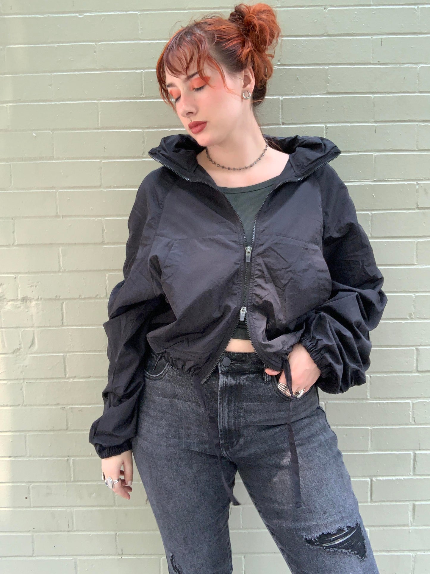 Black Way Home Packable Rain Jacket - La De Da