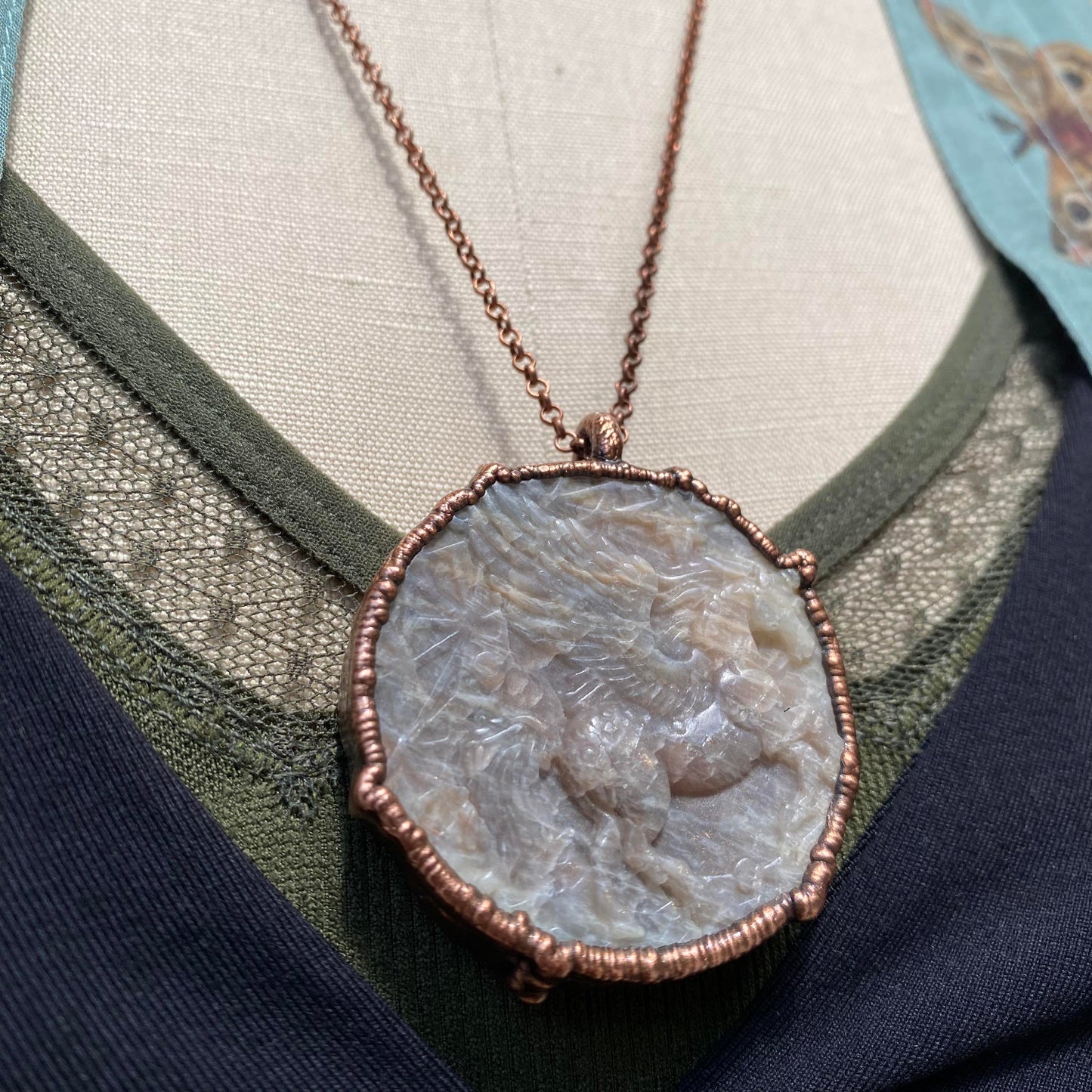 Sunstone Moonstone Alicorn Necklace - La De Da