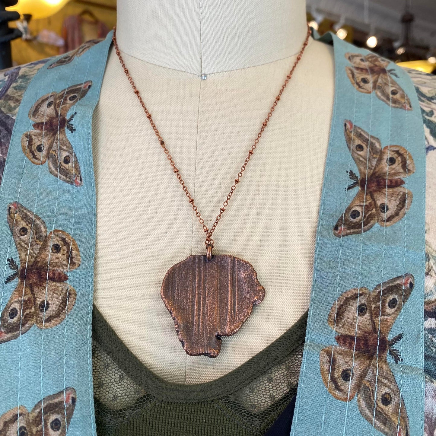 Ammonite Pressed Bismuth Necklace - La De Da