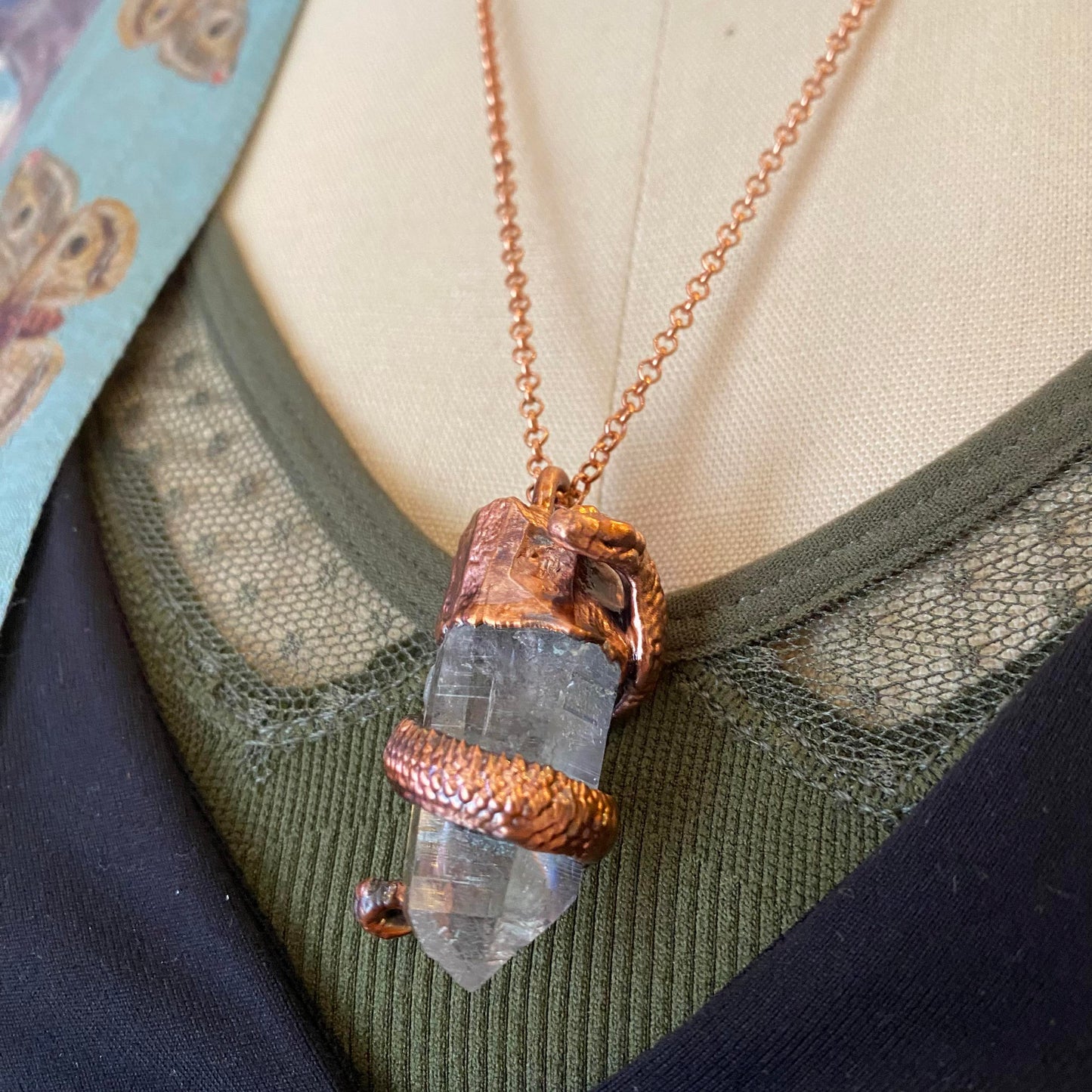 Clear Quartz Serpent Necklace - La De Da