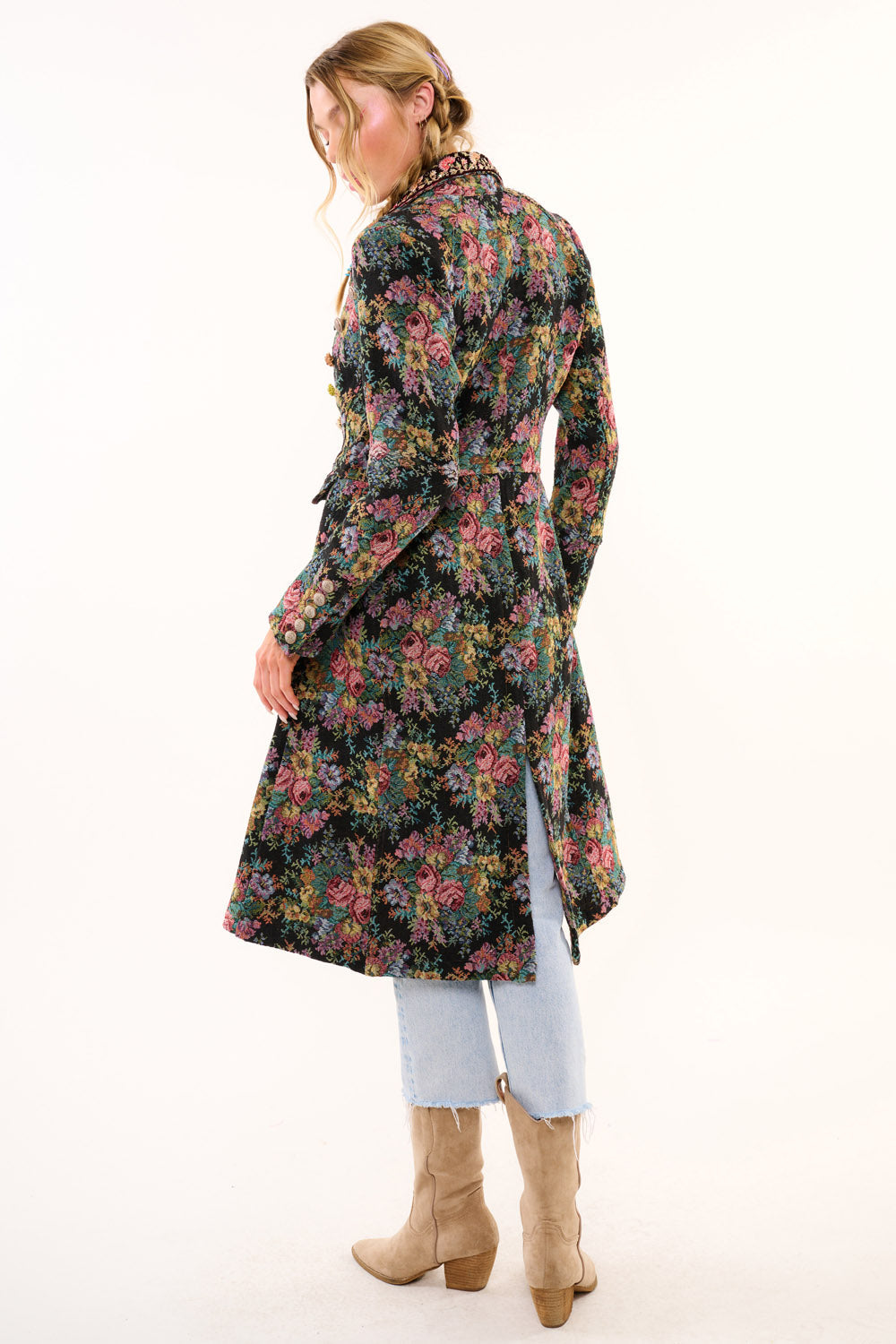 Enchanted Nature Jacquard Coat - La De Da