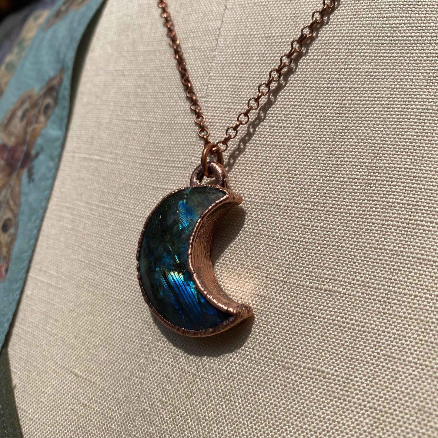 Labradorite Crescent Moon Necklace - La De Da
