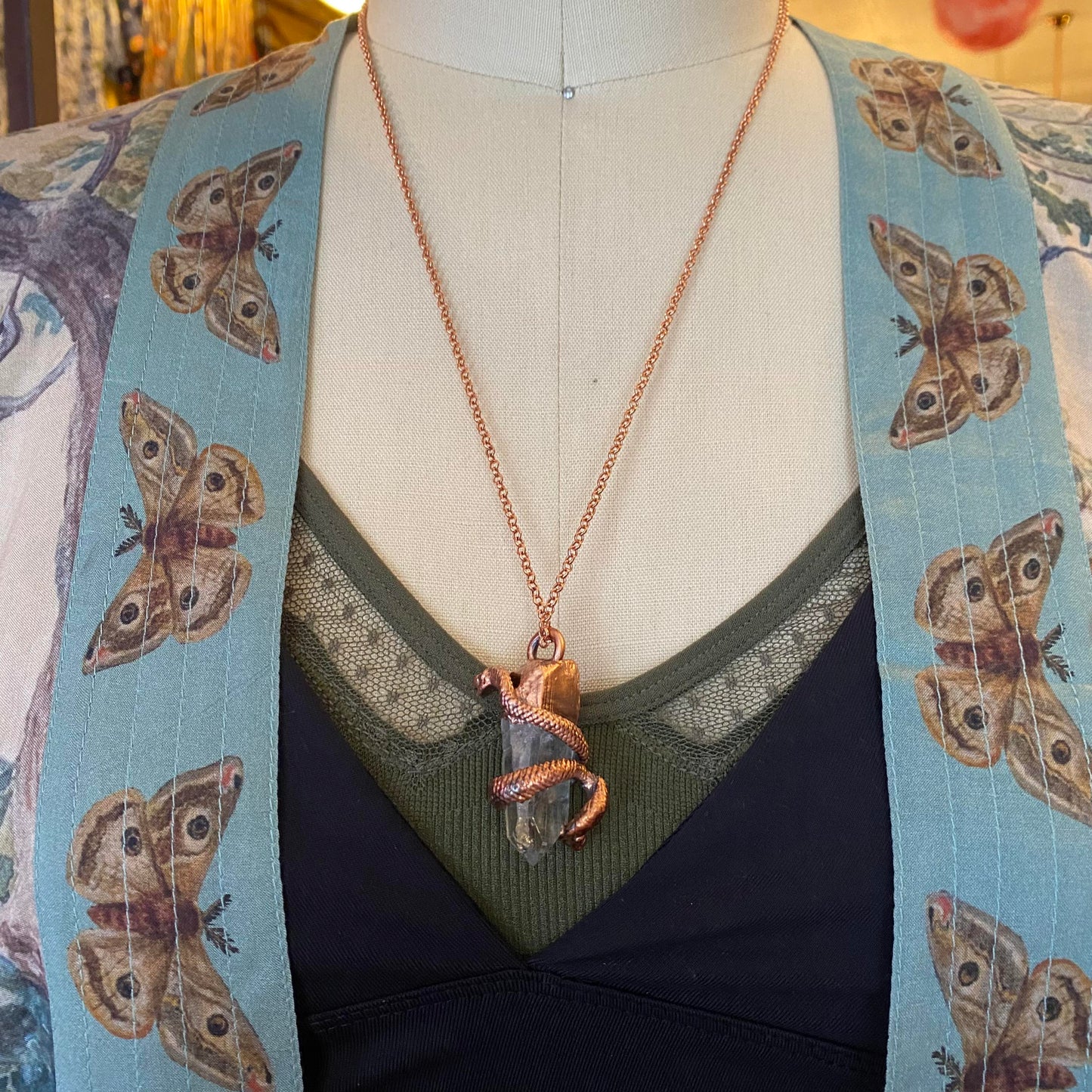 Clear Quartz Serpent Necklace - La De Da