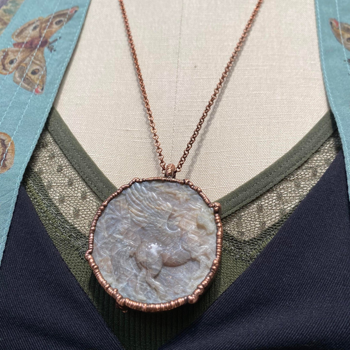 Sunstone Moonstone Alicorn Necklace - La De Da