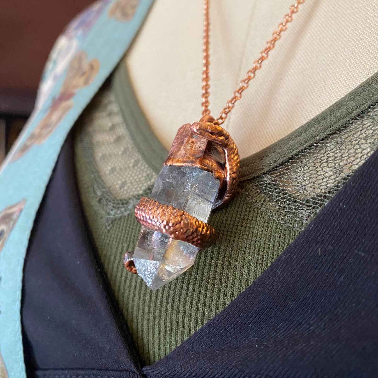 Clear Quartz Serpent Necklace - La De Da