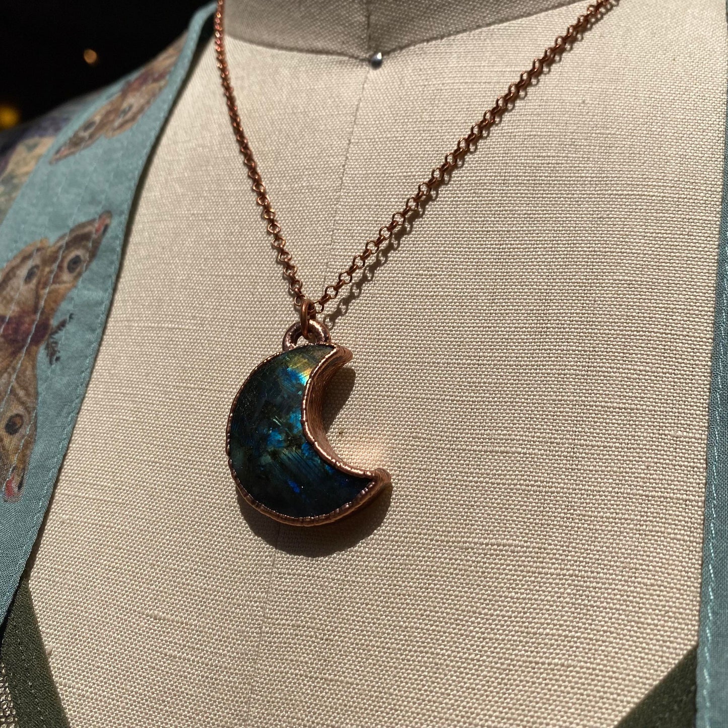 Labradorite Crescent Moon Necklace - La De Da