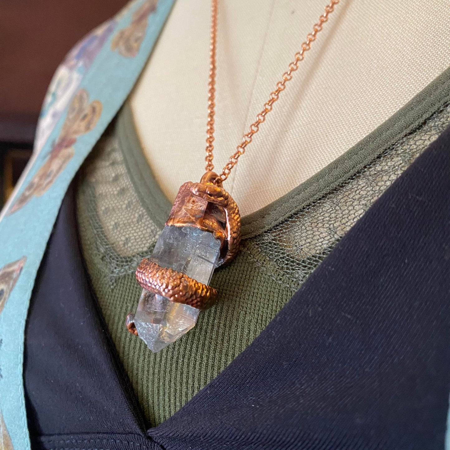 Clear Quartz Serpent Necklace - La De Da