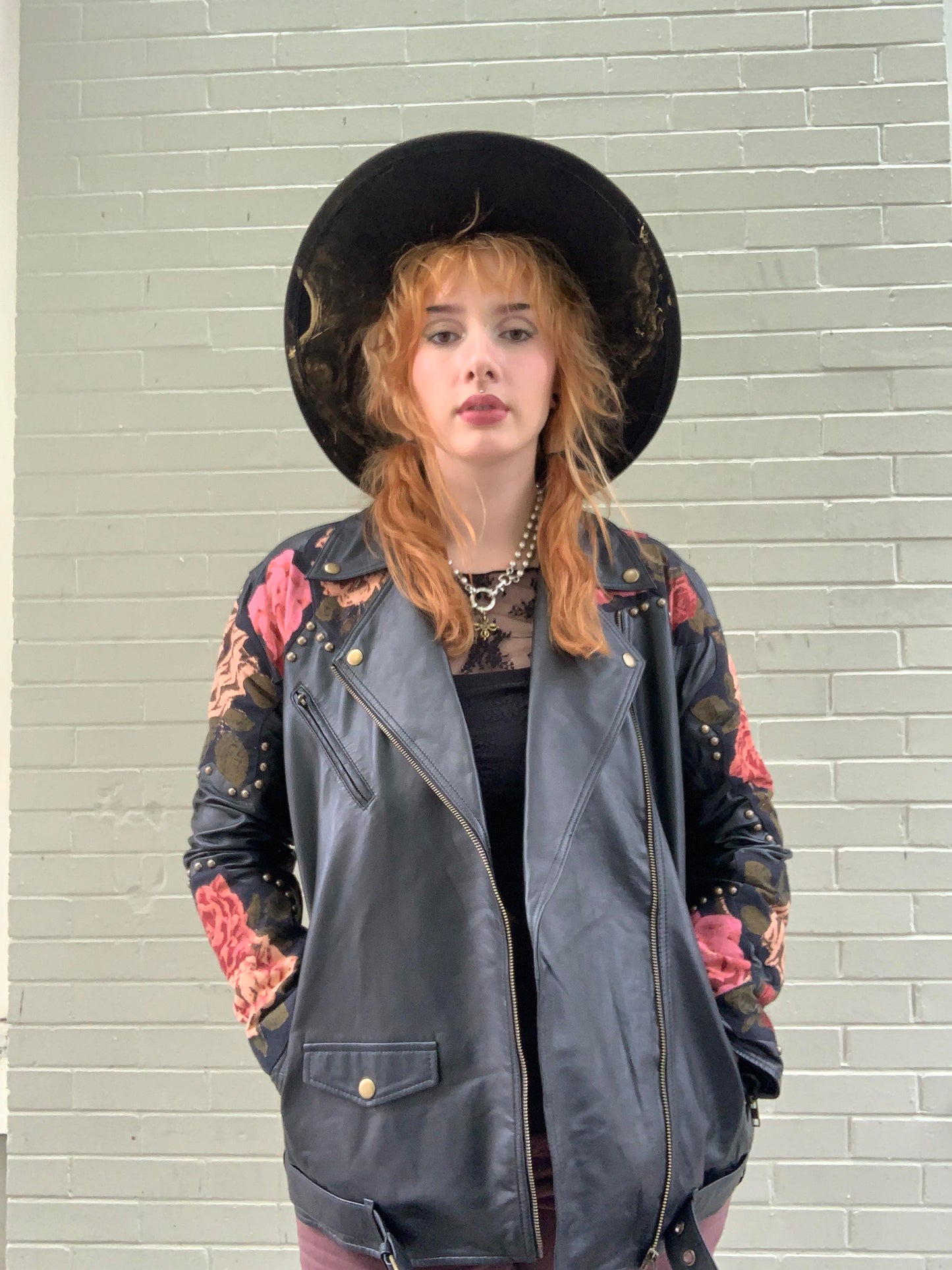 Rebel Rose Moto Leather Jacket - La De Da