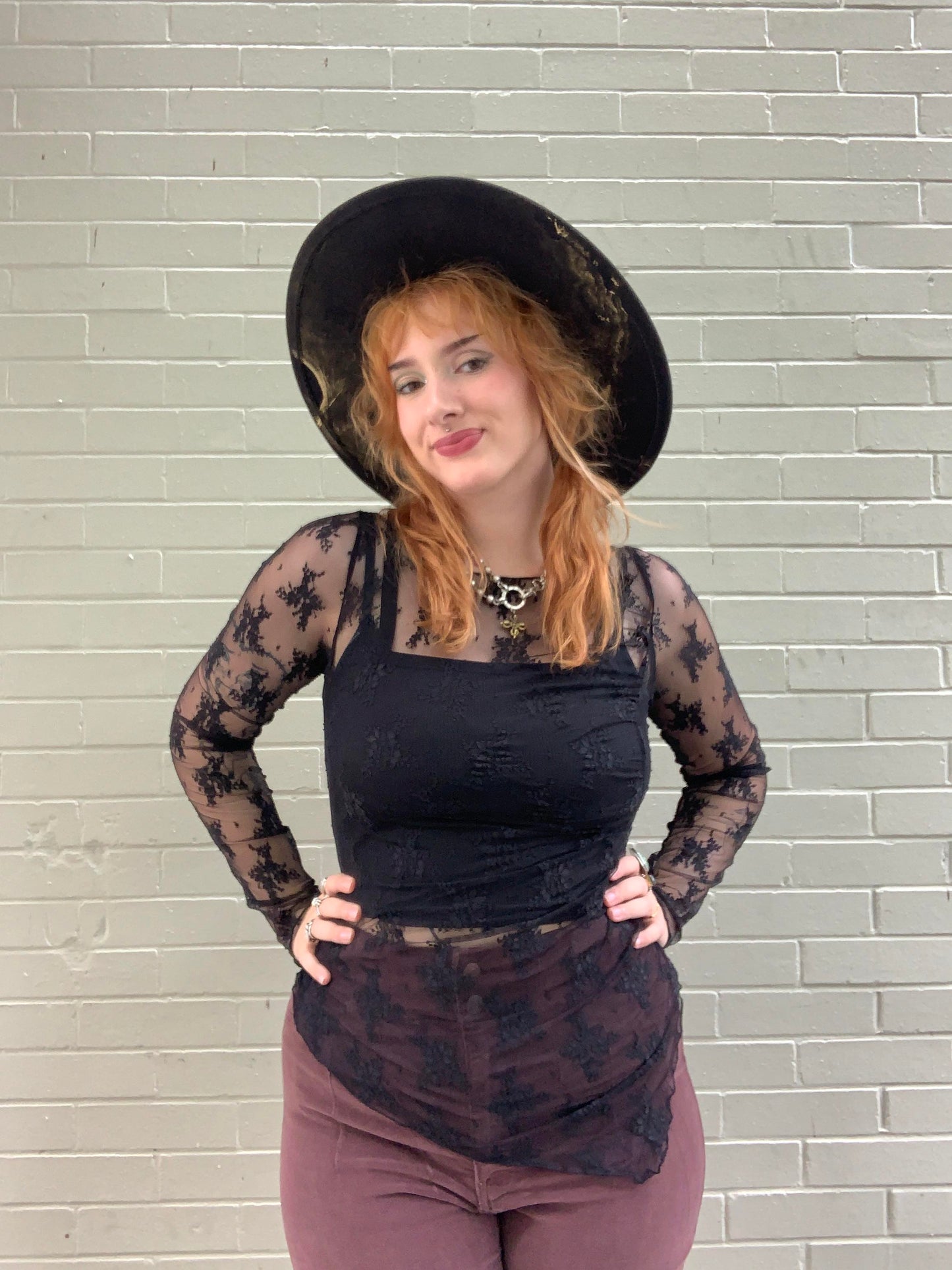 Black Full Bloom Layering Top - La De Da