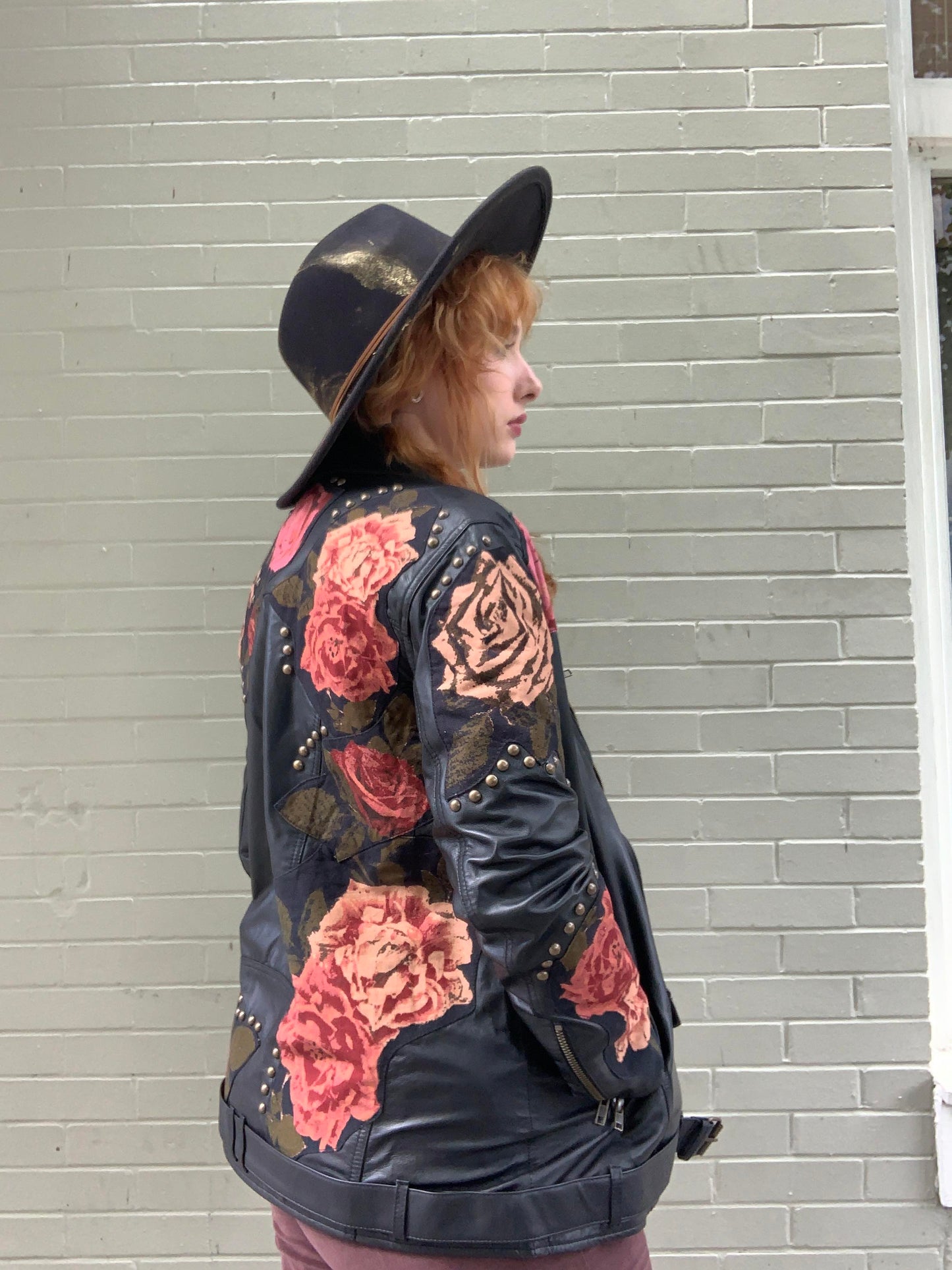 Rebel Rose Moto Leather Jacket - La De Da